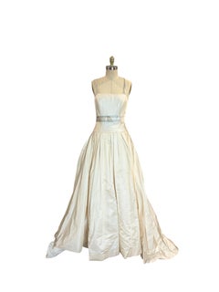 Christian Dior by Gianfranco Ferré Ivory Silk Ballgown Bridal Gown c 1992