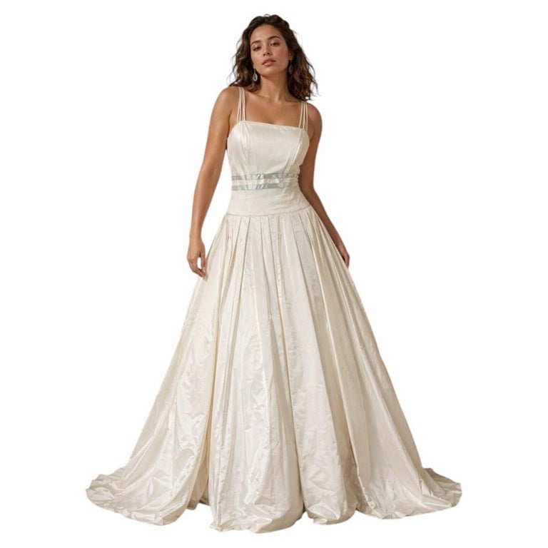 Christian Dior by Gianfranco Ferr Ivory Silk Ballgown Bridal Gown c 1992  For Sale at 1stDibs