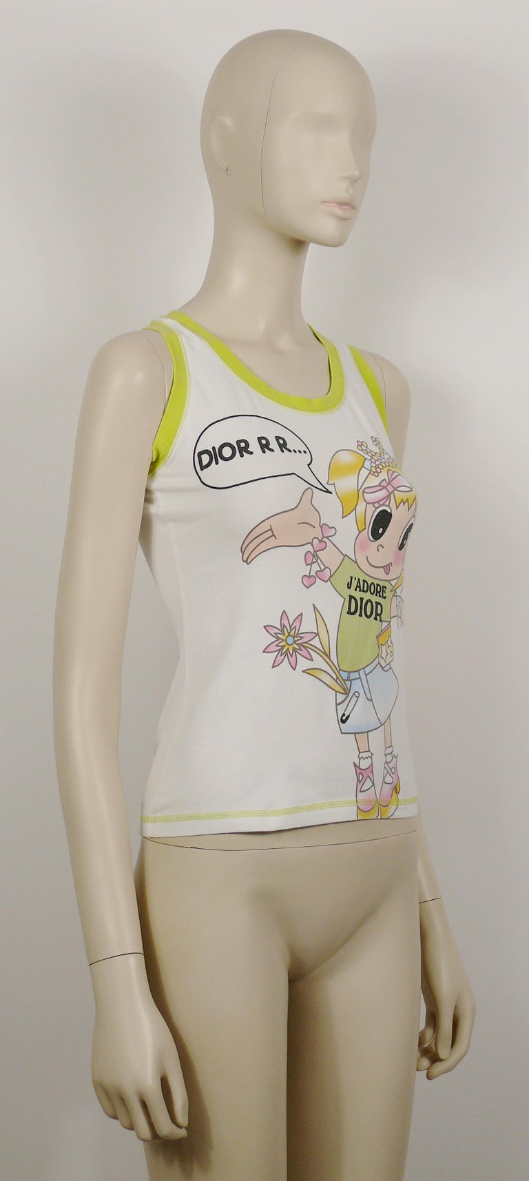 Christian Dior by John Galliano J'adore Dior Cartoon Tank Top US