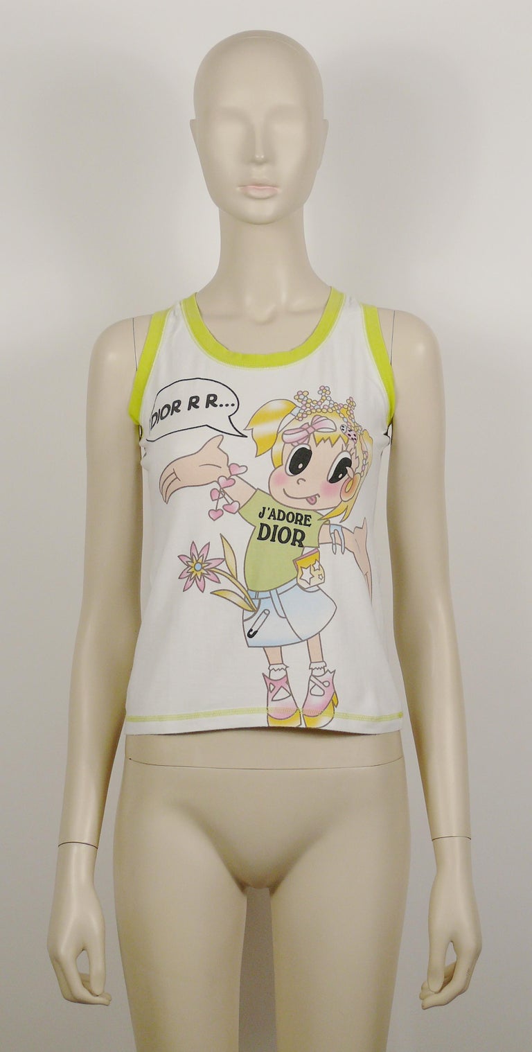 Christian Dior by John Galliano J'adore Dior Cartoon Tank Top US