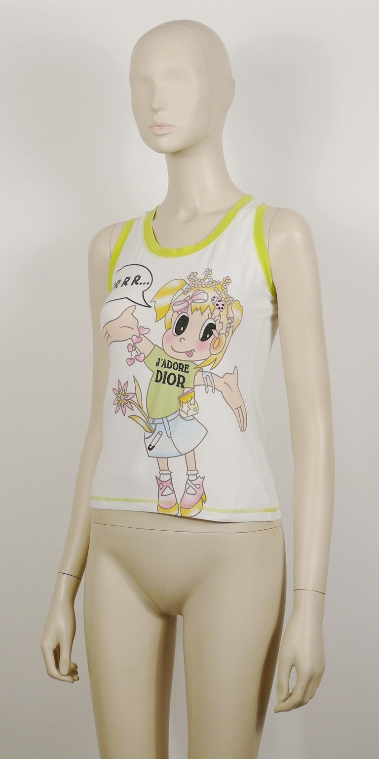Christian Dior by John Galliano J'adore Dior Cartoon Tank Top US