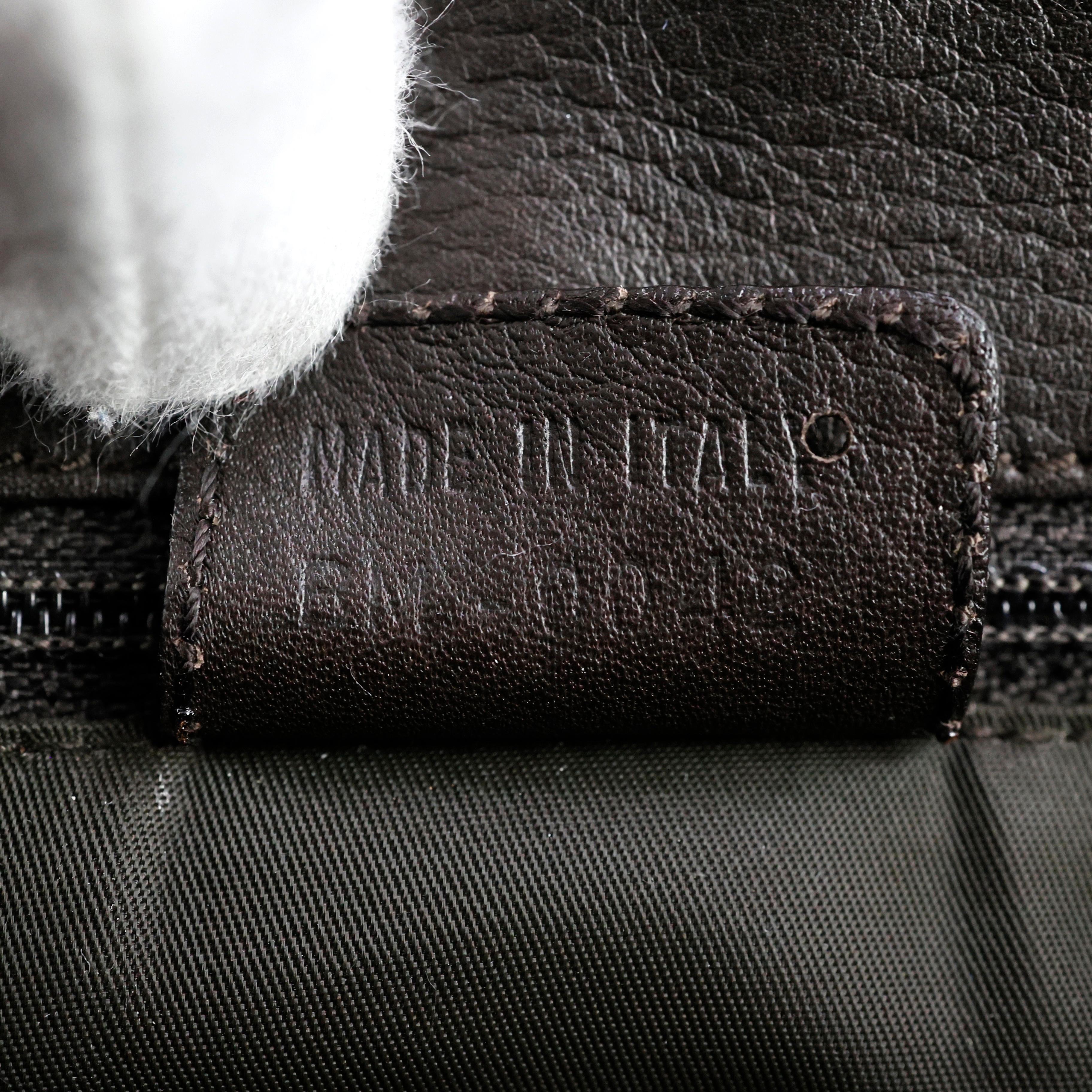 Sac de poche en jean Christian Dior by John Galliano en cuir Brown en vente 3