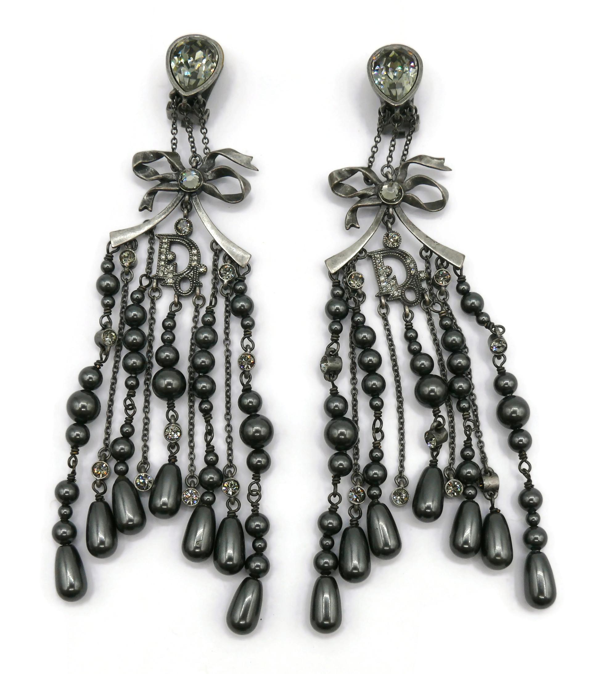 CHRISTIAN DIOR by JOHN GALLIANO baumelnde Ohrringe mit Juwelenschleife Damen im Angebot