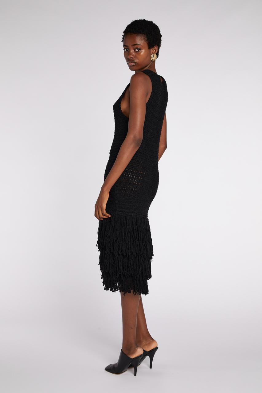 Christian Dior by John Galliano Knitted Dress with Fringing A/W 2007 For Sale 1
