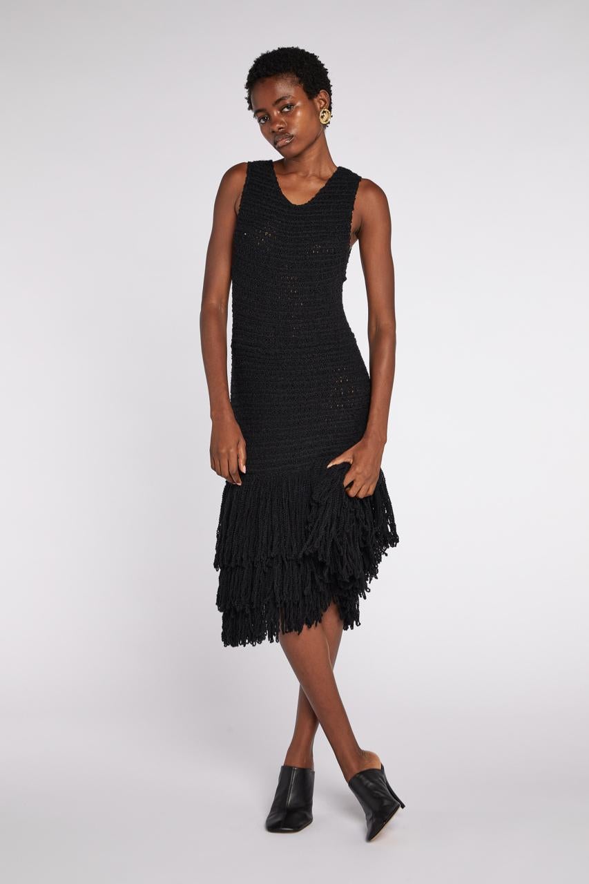 Christian Dior by John Galliano Knitted Dress with Fringing A/W 2007 For Sale 2
