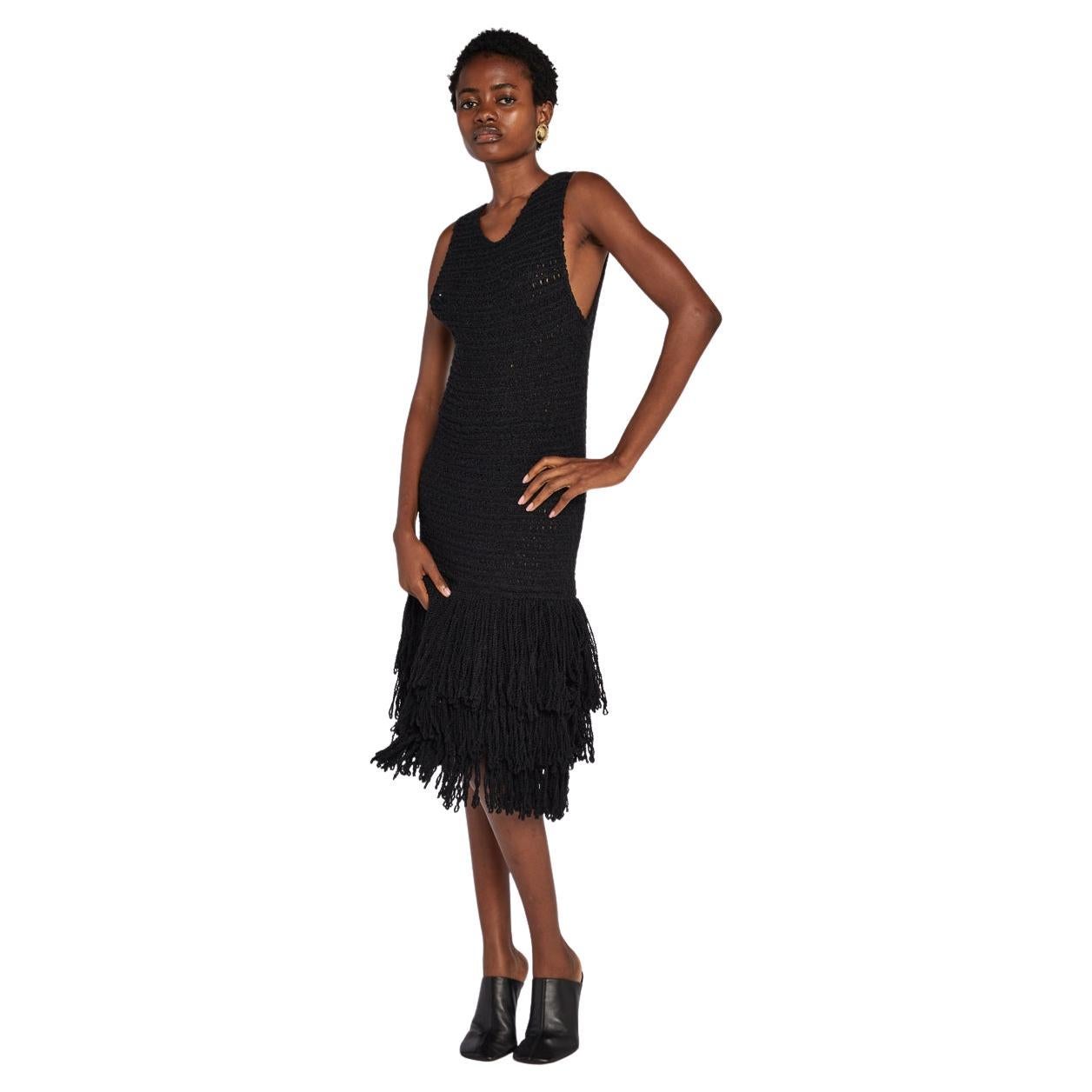 Christian Dior by John Galliano Knitted Dress with Fringing A/W 2007 For Sale