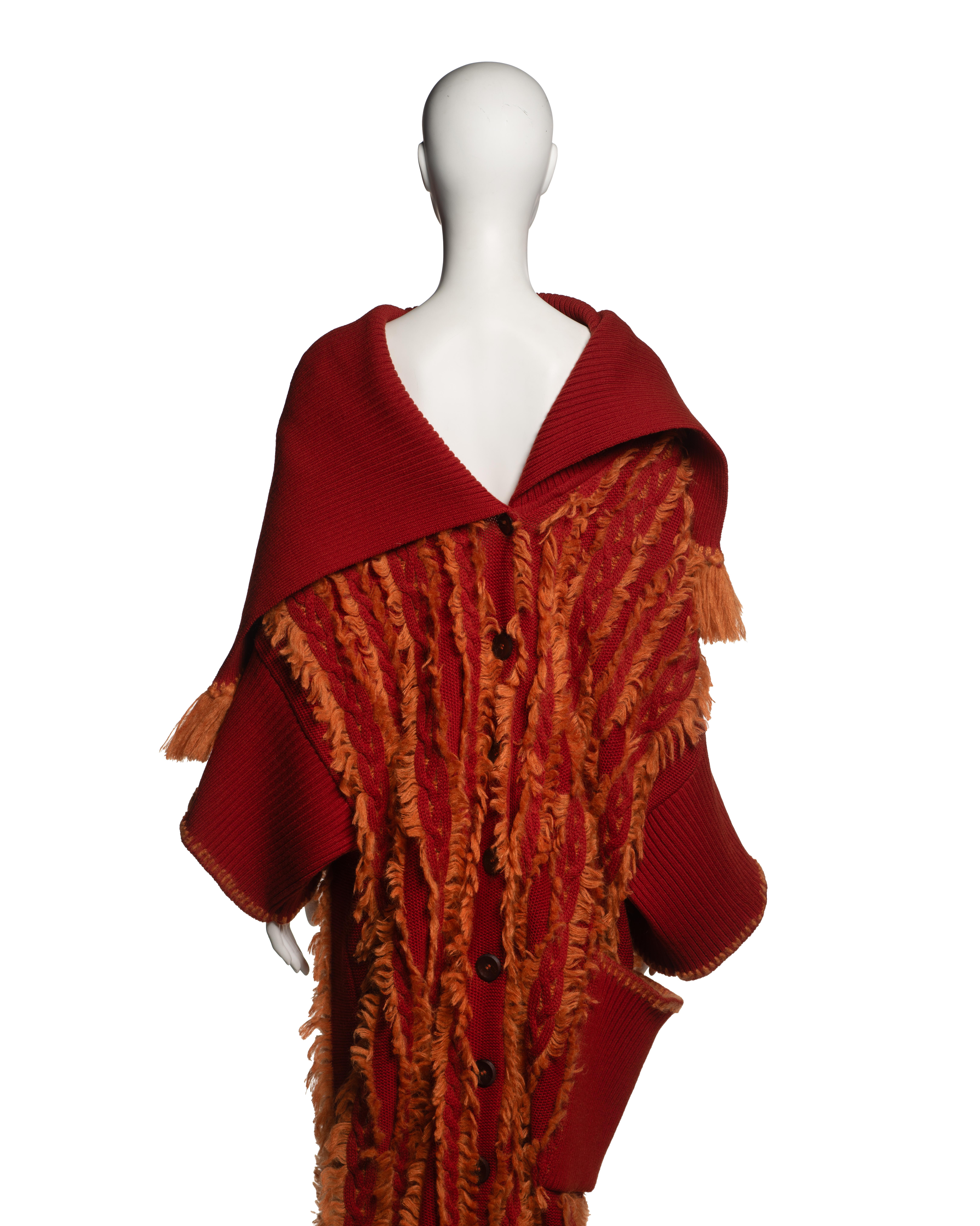 Christian Dior by John Galliano Knitted Wool Coat and Skirt Ensemble, FW 1999 For Sale 5