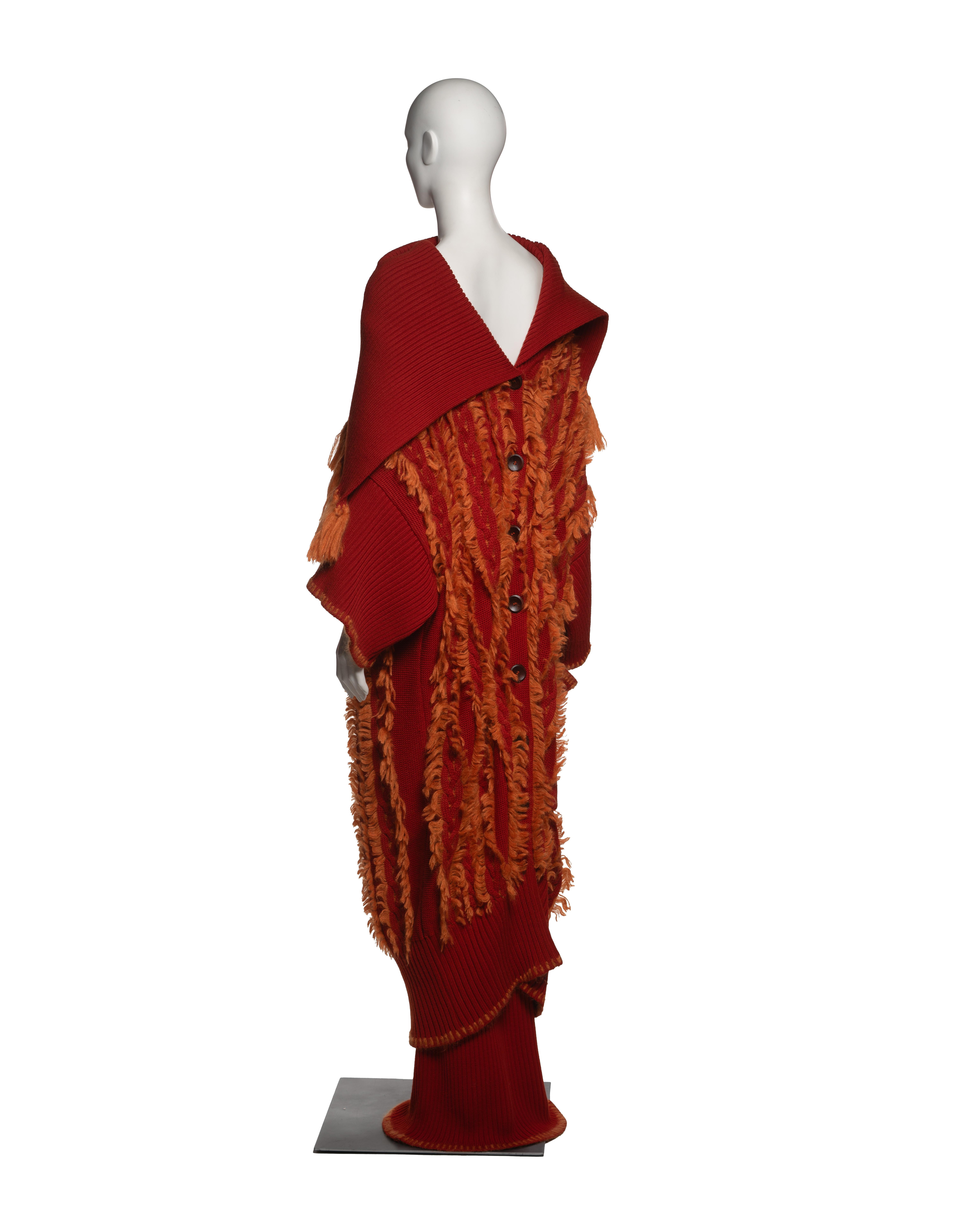 Christian Dior by John Galliano Knitted Wool Coat and Skirt Ensemble, FW 1999 For Sale 6