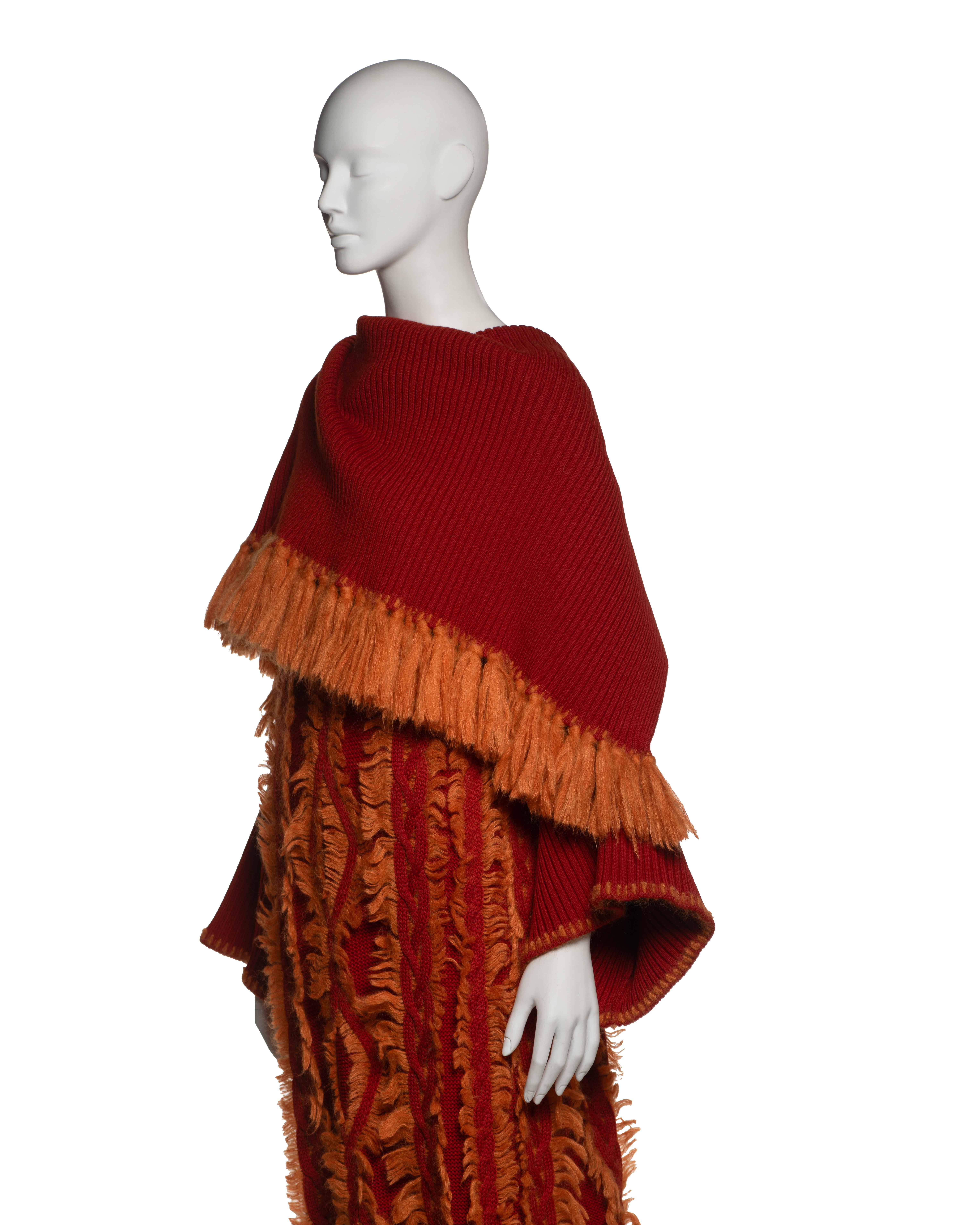 Christian Dior by John Galliano Knitted Wool Coat and Skirt Ensemble, FW 1999 For Sale 8