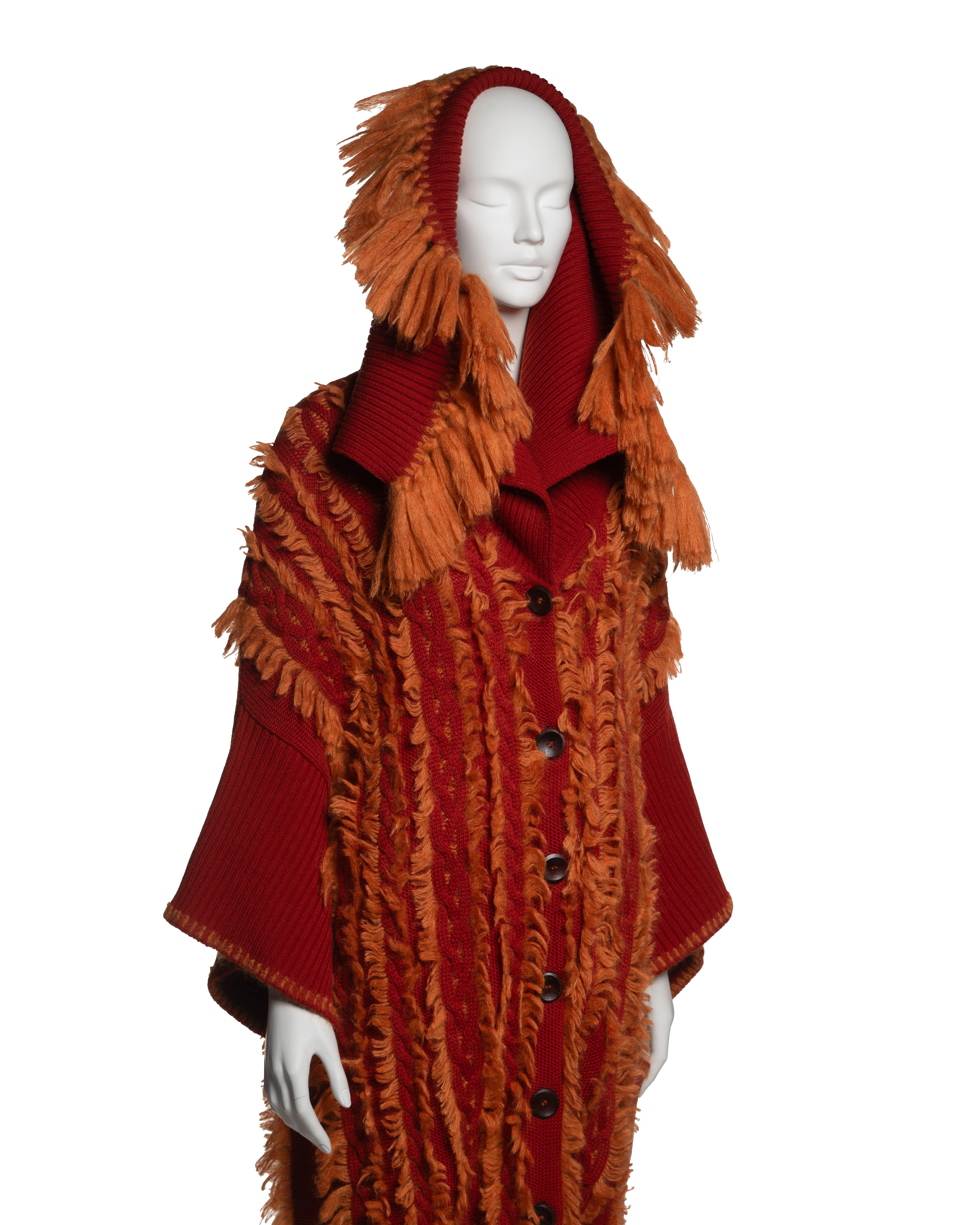 Christian Dior by John Galliano Knitted Wool Coat and Skirt Ensemble, FW 1999 For Sale 10