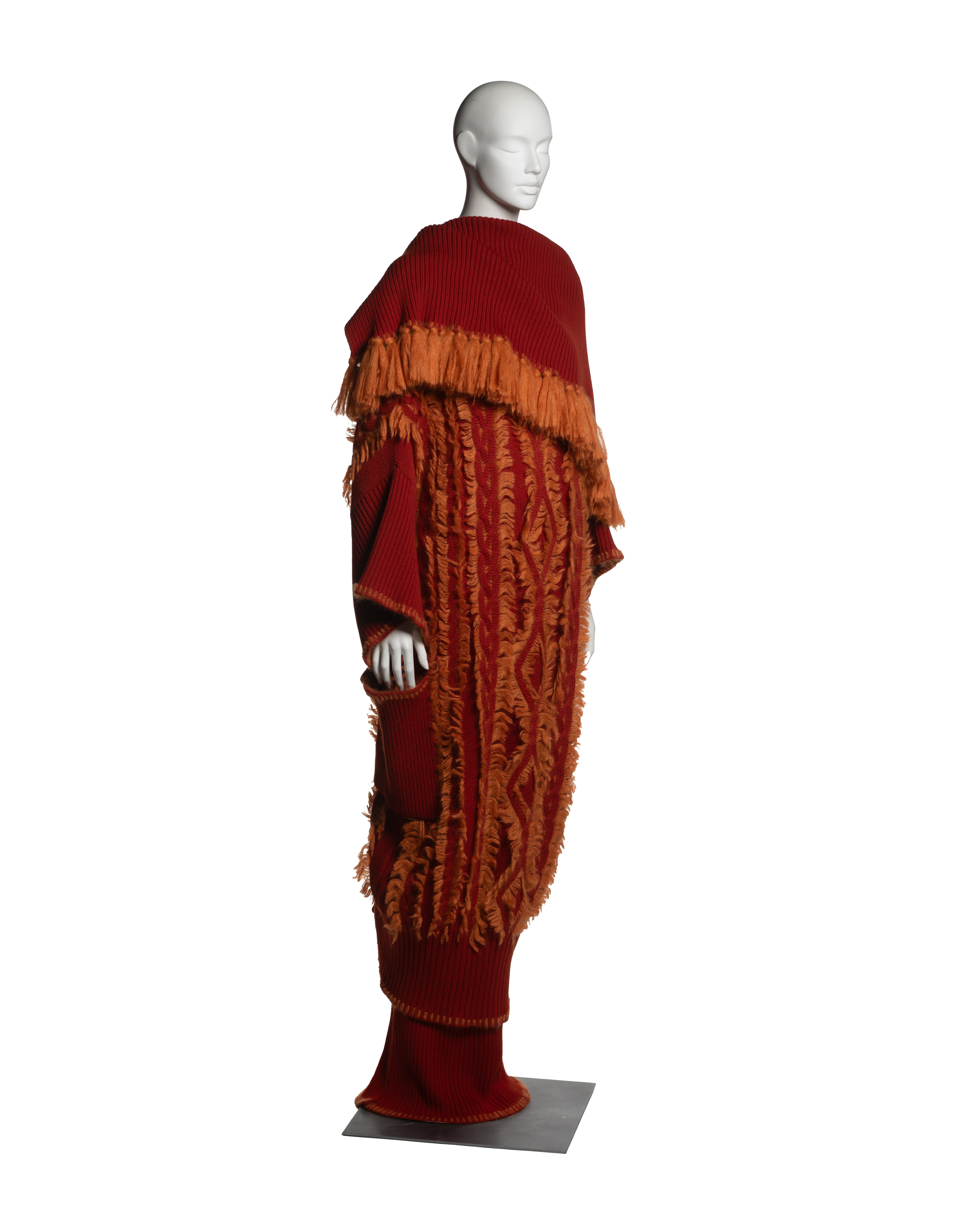 Christian Dior by John Galliano Knitted Wool Coat and Skirt Ensemble, FW 1999 For Sale 1