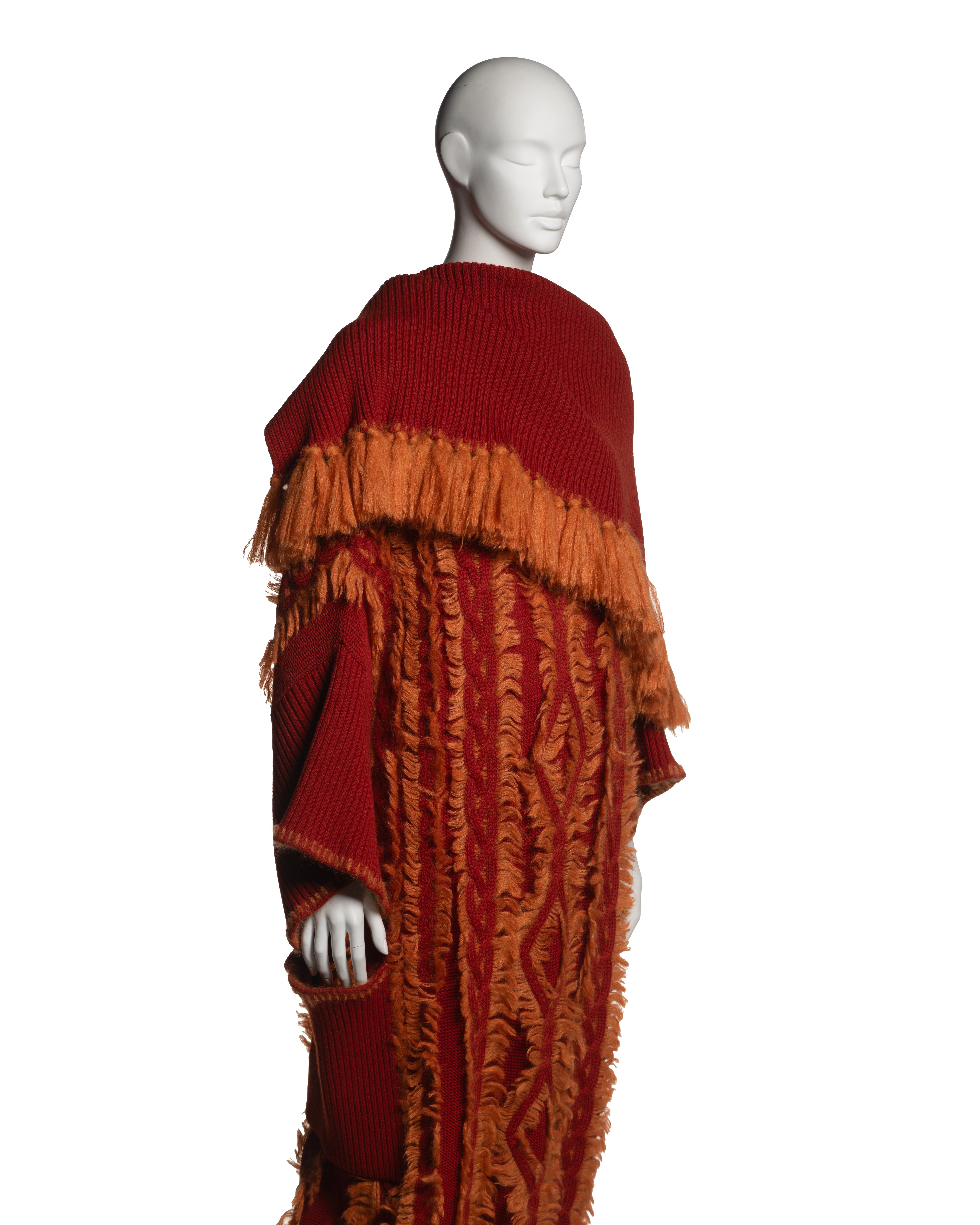 Christian Dior by John Galliano Knitted Wool Coat and Skirt Ensemble, FW 1999 For Sale 2
