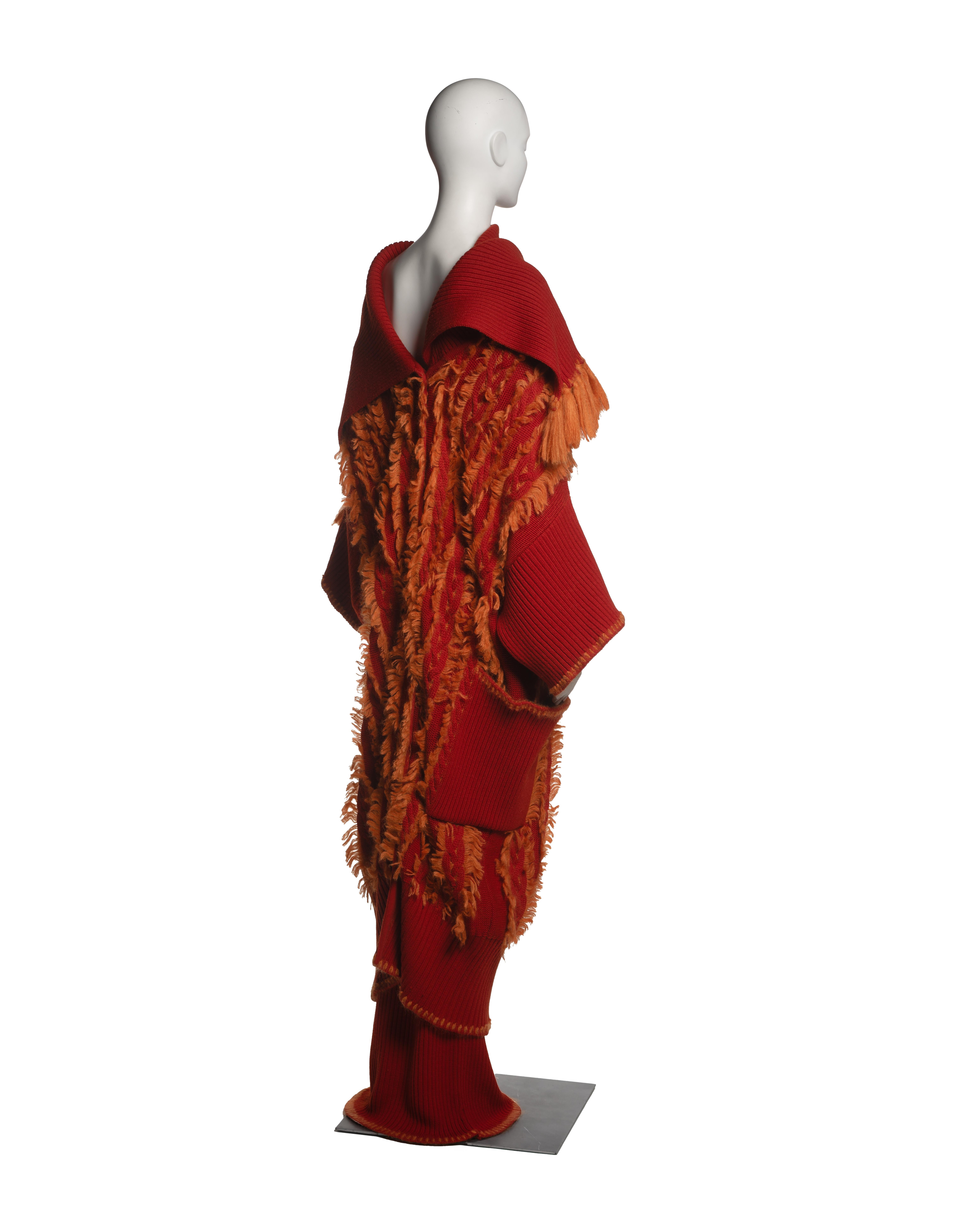 Christian Dior by John Galliano Knitted Wool Coat and Skirt Ensemble, FW 1999 For Sale 3