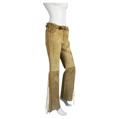 Christian Dior by John Galliano Lace Up Suede Trousers, FW 2002