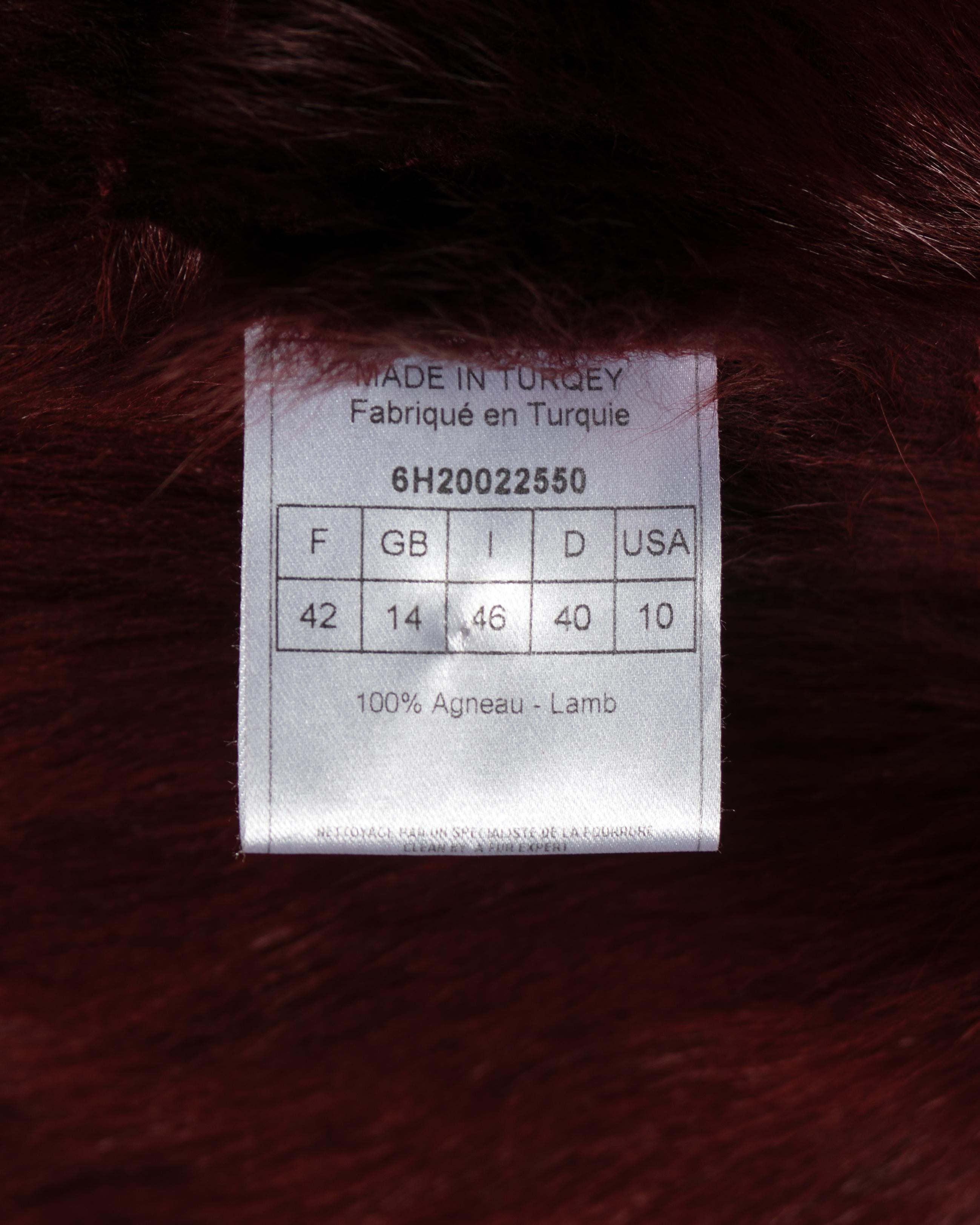 Christian Dior by John Galliano Chaqueta recortada de cordero y jacquard de sarga, FW 2006 en venta 12