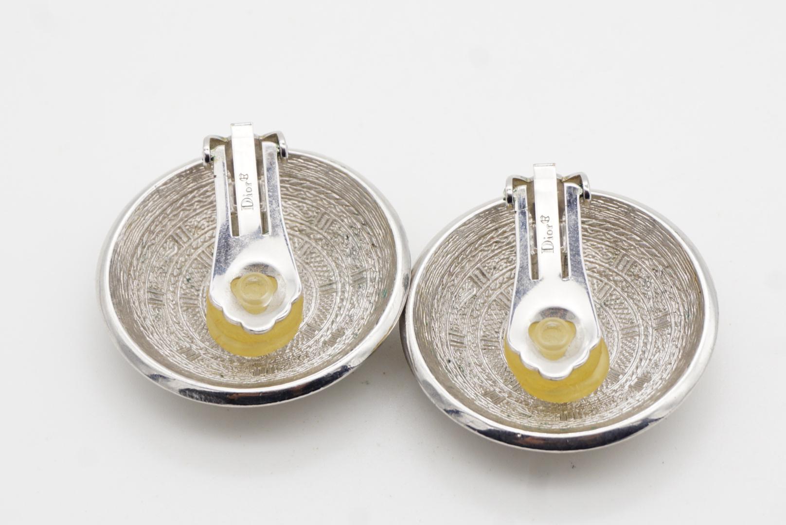 Christian Dior for John Galliano Große Monogramme mit Logo und runder Kuppel Ohrringe im Angebot 6