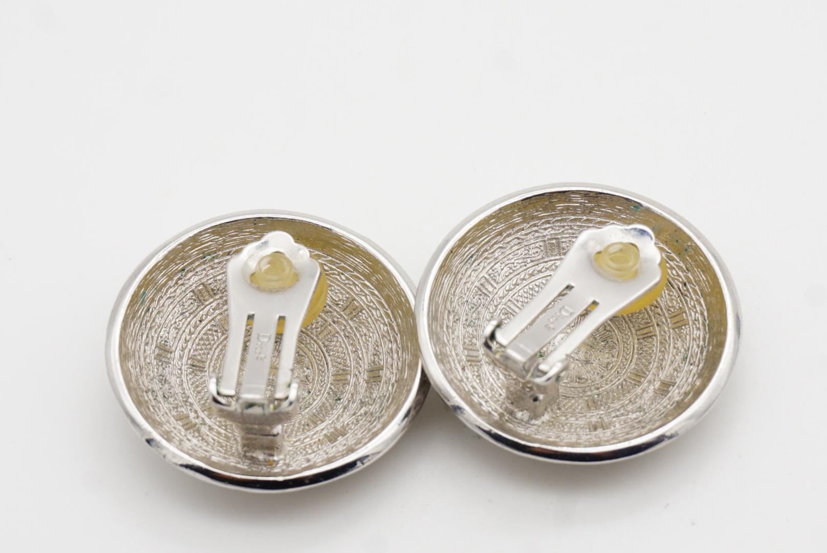 Christian Dior for John Galliano Große Monogramme mit Logo und runder Kuppel Ohrringe im Angebot 7