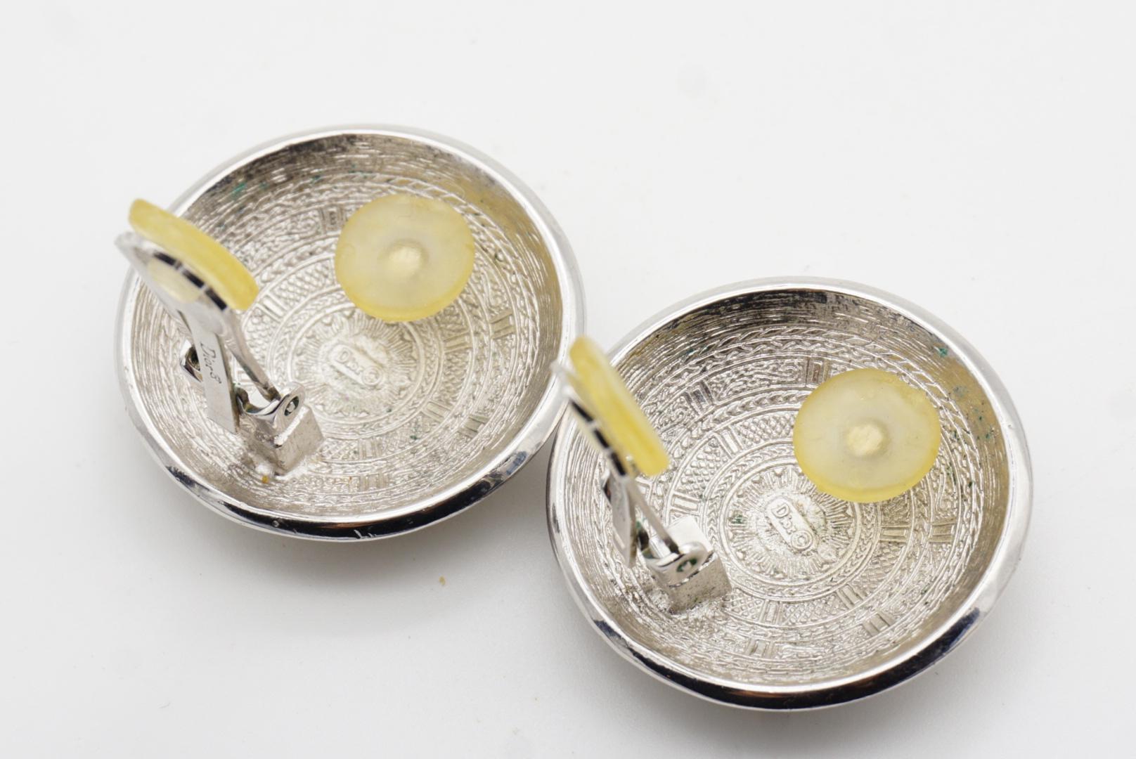 Christian Dior for John Galliano Große Monogramme mit Logo und runder Kuppel Ohrringe im Angebot 8