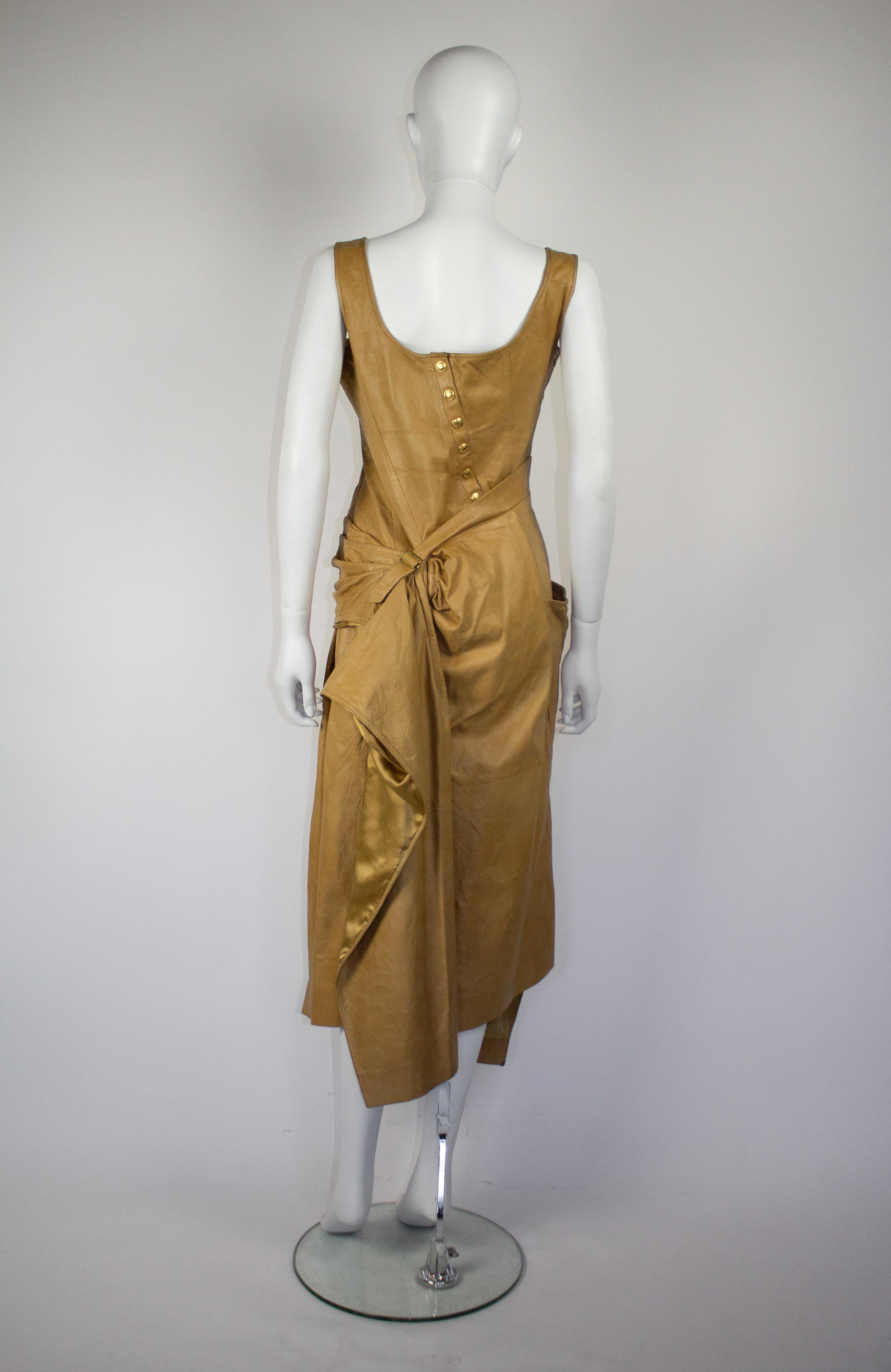 Christian Dior by John Galliano Leather Corset Dress S/S 2000  In Good Condition In Norwich, GB