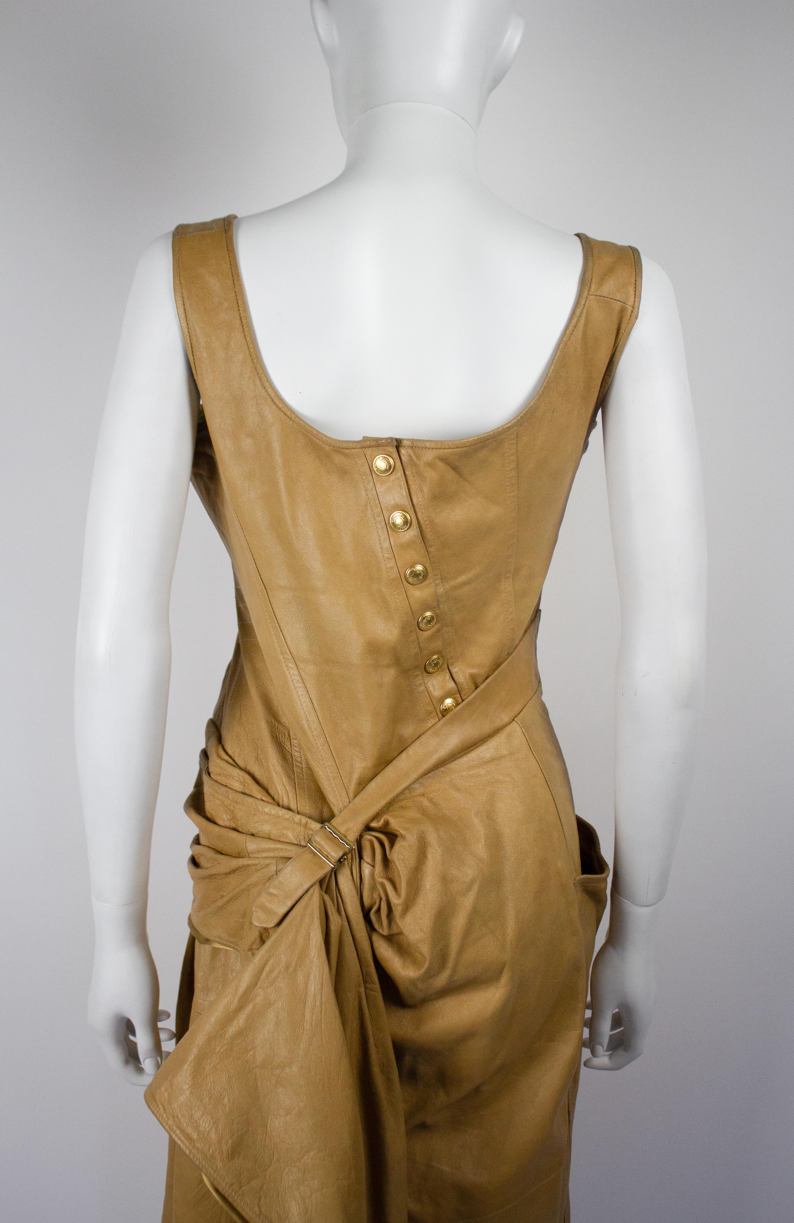 Christian Dior by John Galliano Leather Corset Dress S/S 2000  2