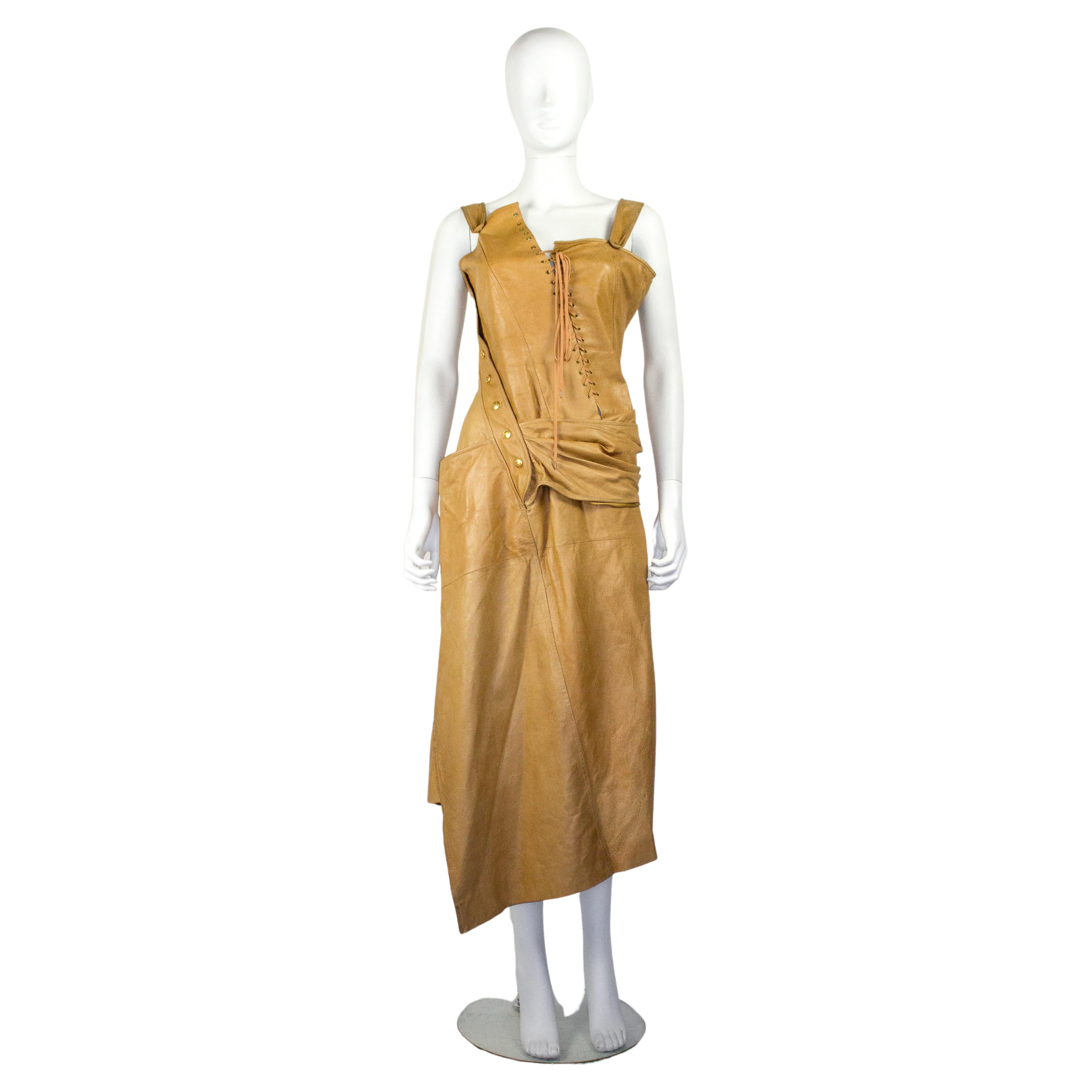 Christian Dior by John Galliano Leather Corset Dress S/S 2000 