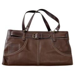 Christian Dior by John Galliano Leather Jeans Pocket Tote, 2001
