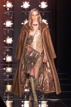 Christian Dior by John Galliano Runway Leopard and Lace Day to Evening Dress