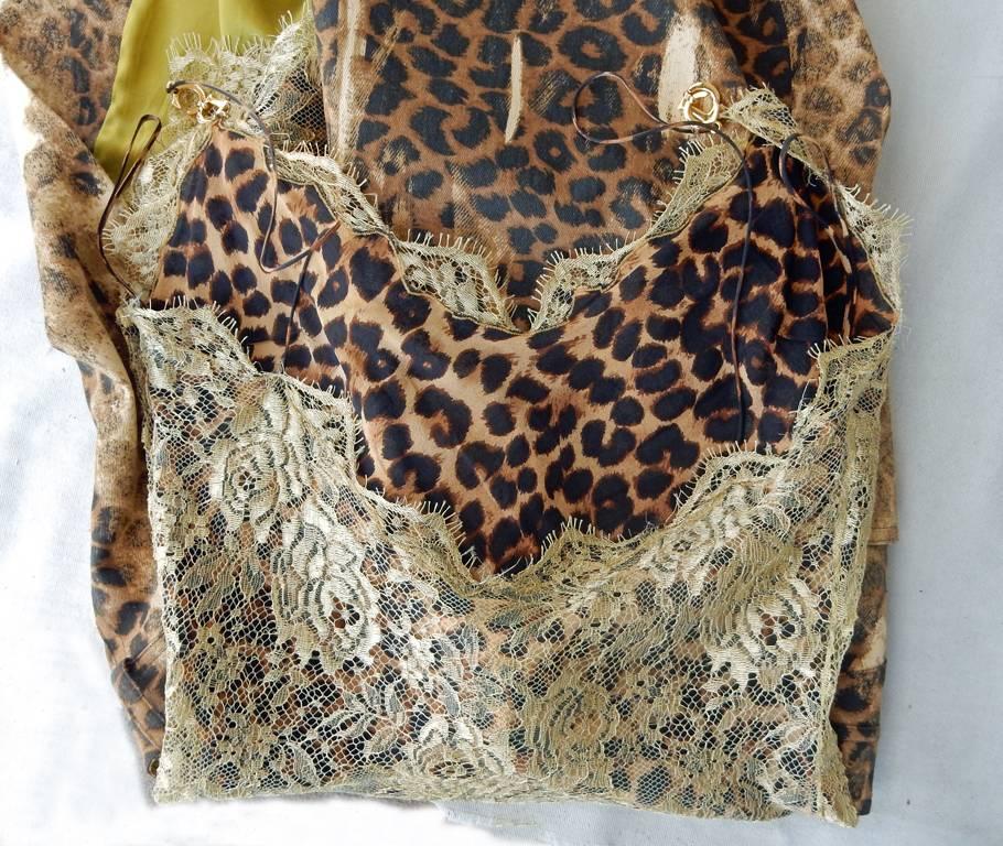 Christian Dior by John Galliano Runway Leopard and Lace Day to Evening Dress  1