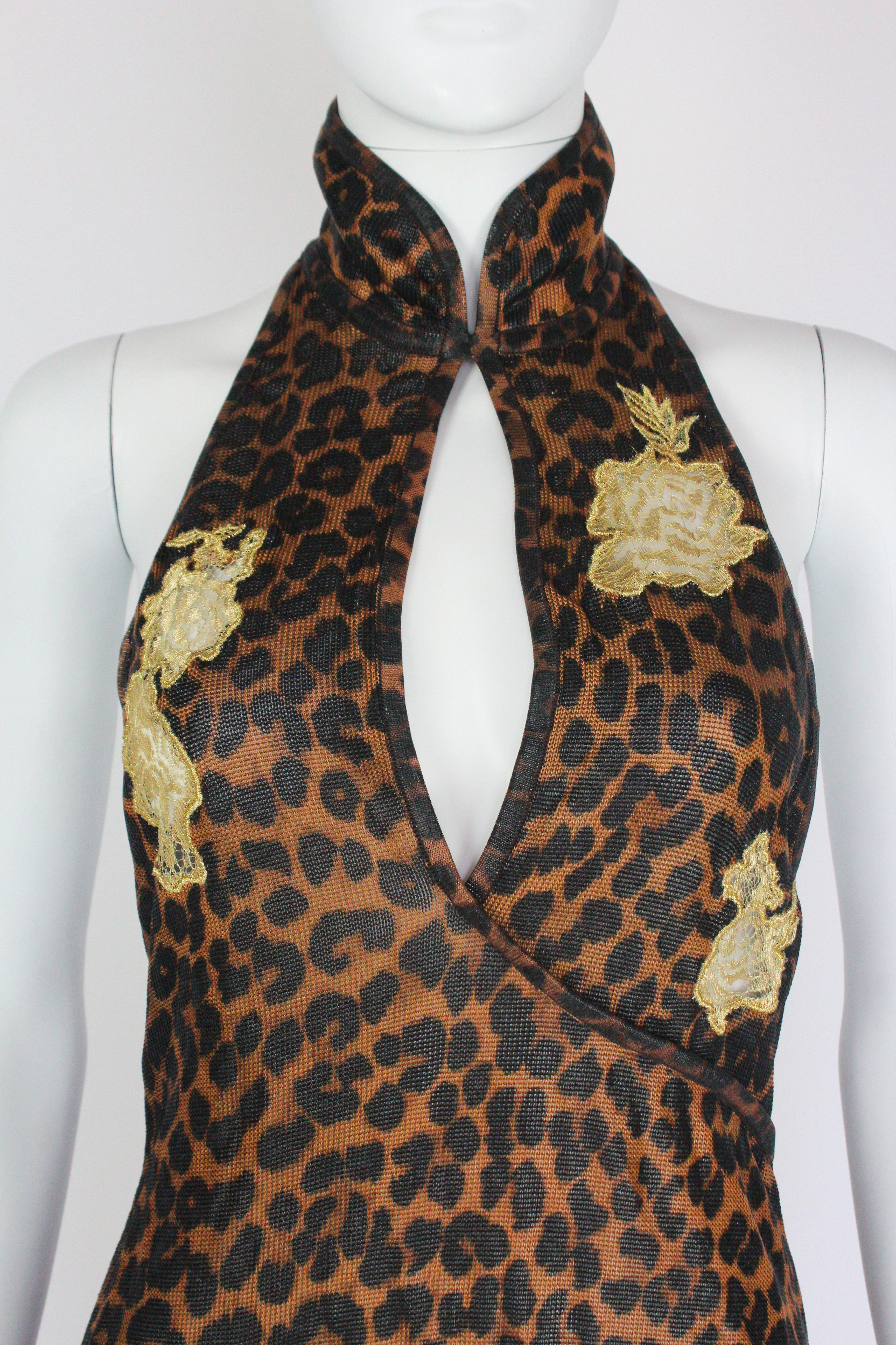 Christian Dior by John Galliano Leopard Dress F/W 2000 In Good Condition For Sale In Norwich, GB