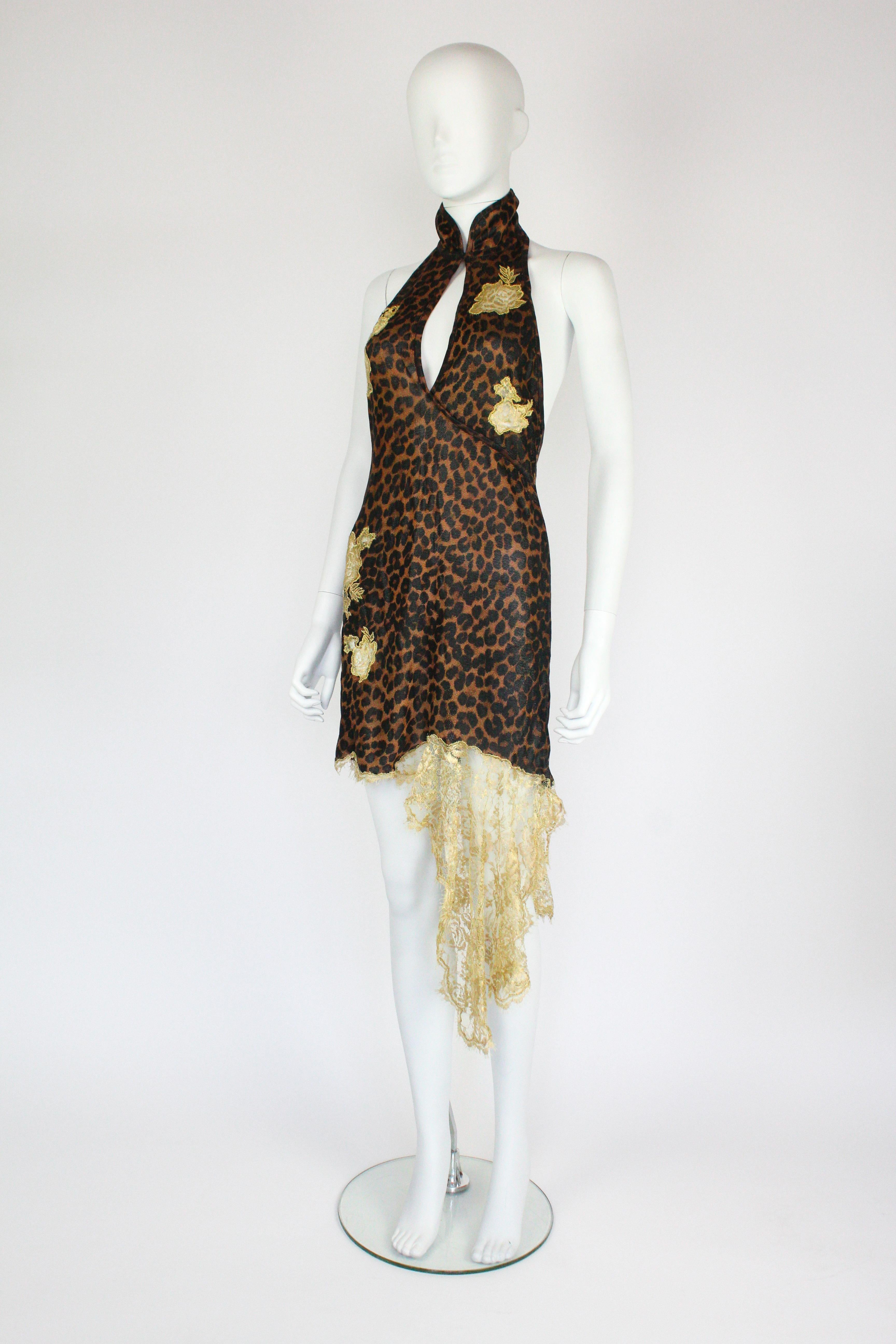 Christian Dior by John Galliano Leopard Dress F/W 2000 For Sale 3