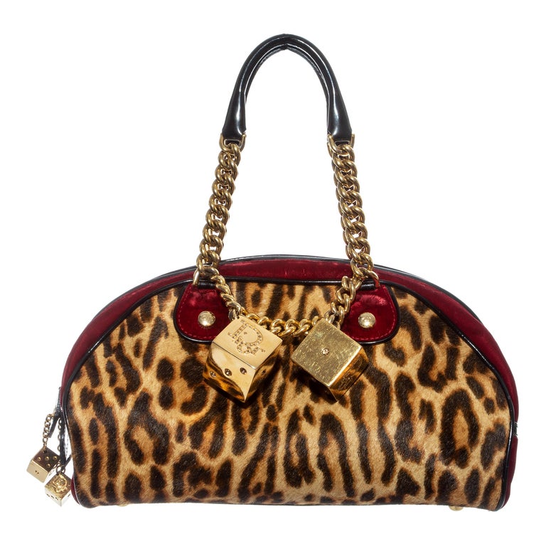 Iconic 2004 Christian Dior Red Velvet and Leopard Print Pony Hair Gam -  MRS Couture