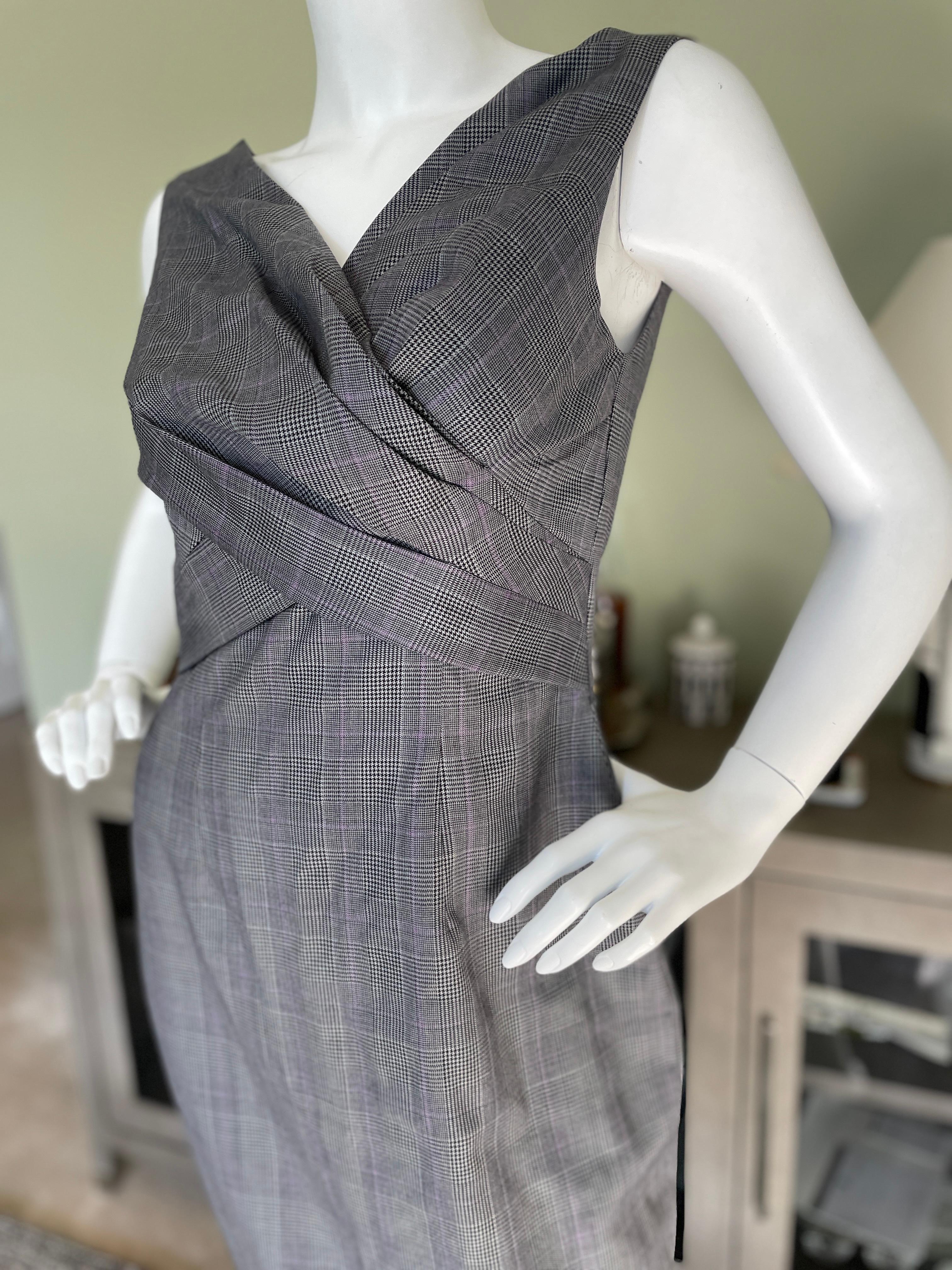 Women's Christian Dior by John Galliano Lightweight Prince of Wales Plaid Day Dress