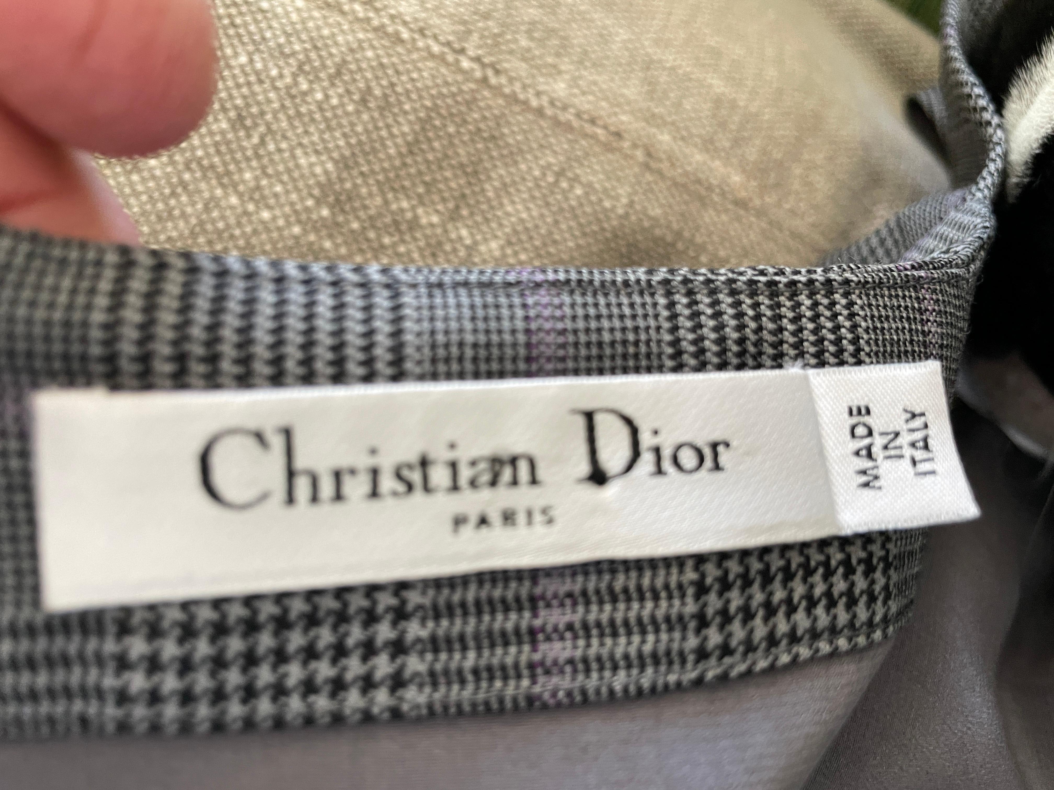 Christian Dior by John Galliano Lightweight Prince of Wales Plaid Day Dress 3