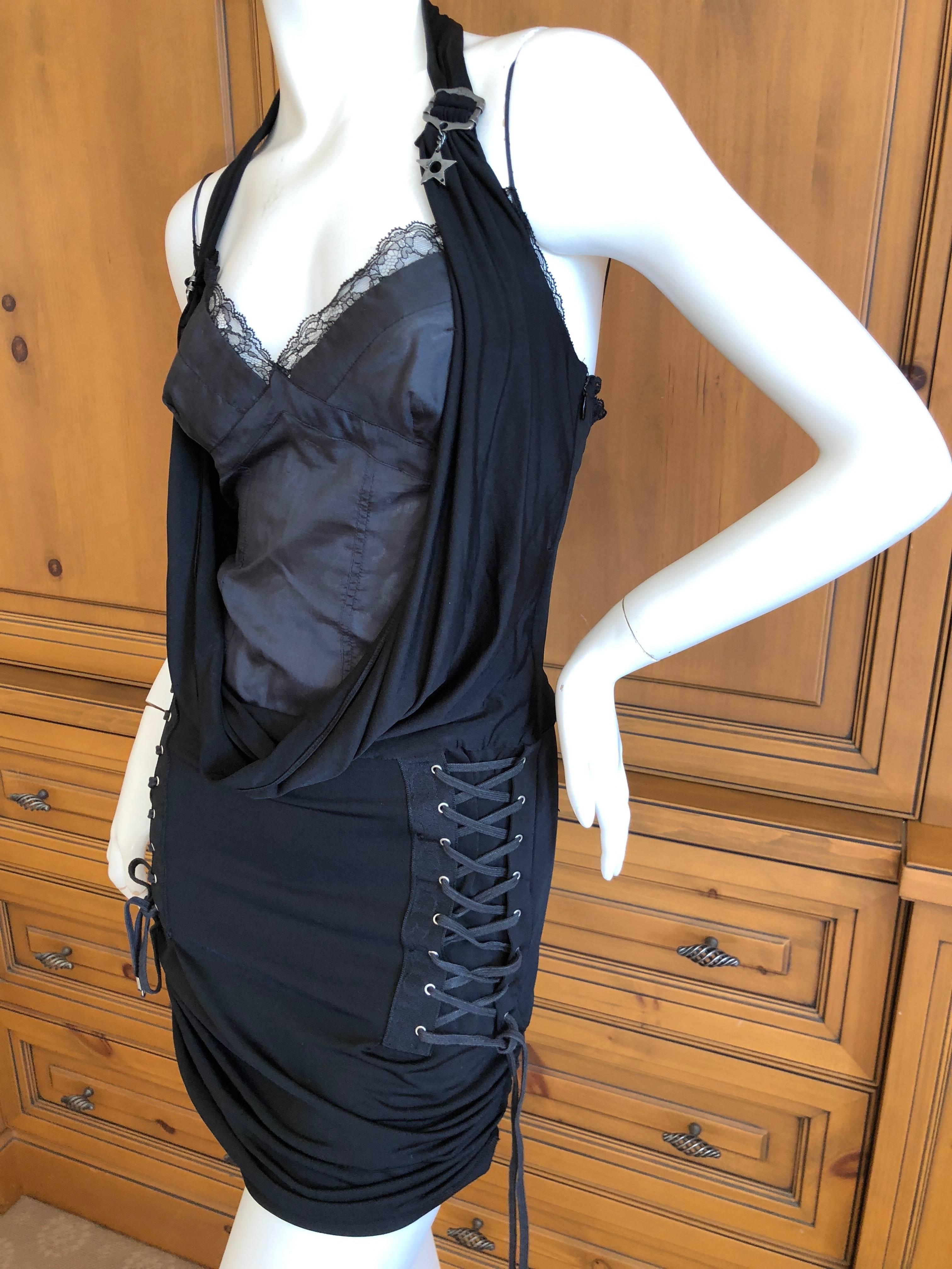 Christian Dior by John Galliano Lingerie Inspired Corset Laced Cocktail Dress.
Army Green, this is so sexy.
Size 38
Bust 34