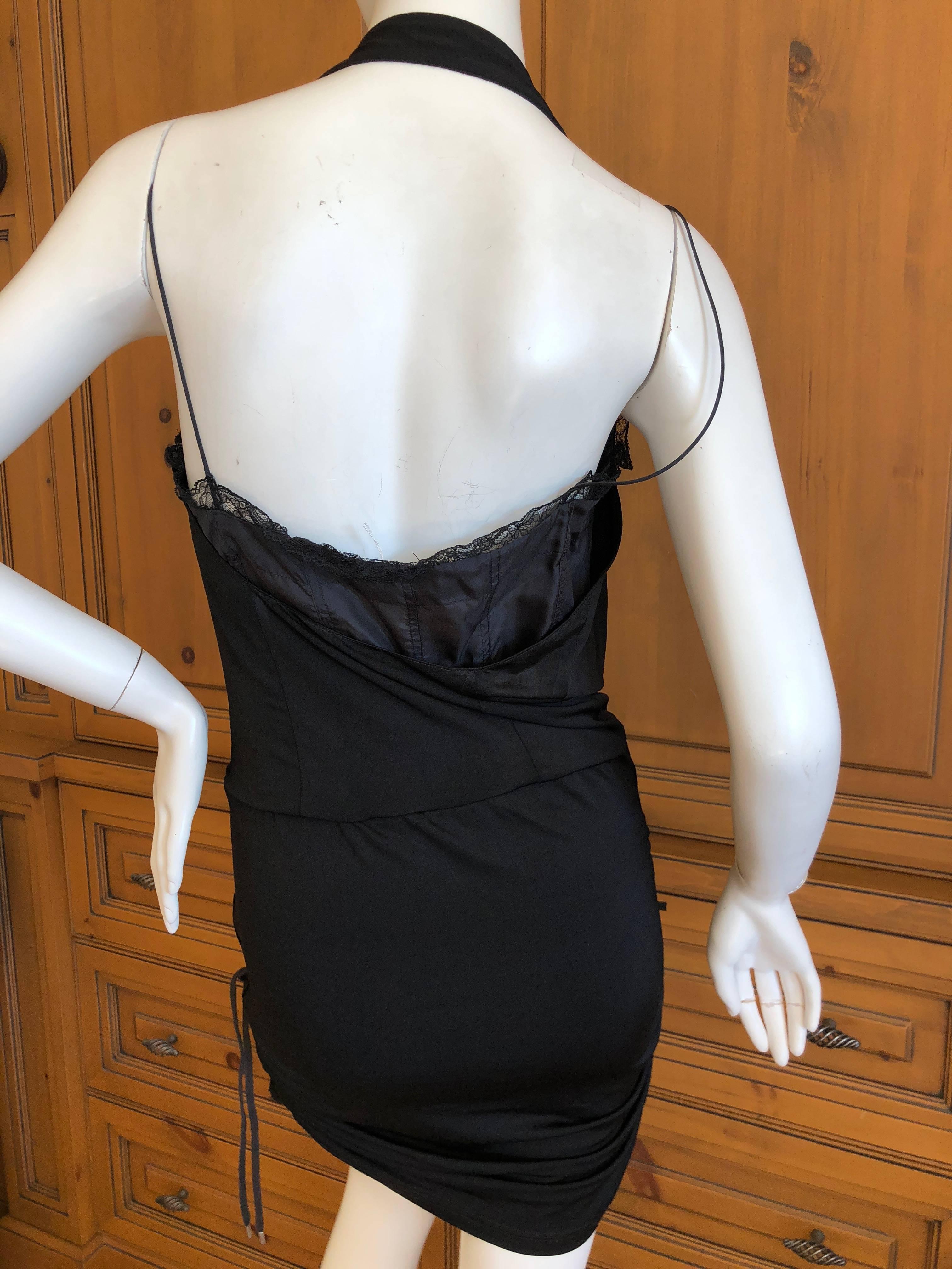 Christian Dior by John Galliano Lingerie Inspired Corset Laced Cocktail Dress 3