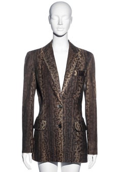 Christian Dior by John Galliano lizard skin blazer jacket, fw 2002