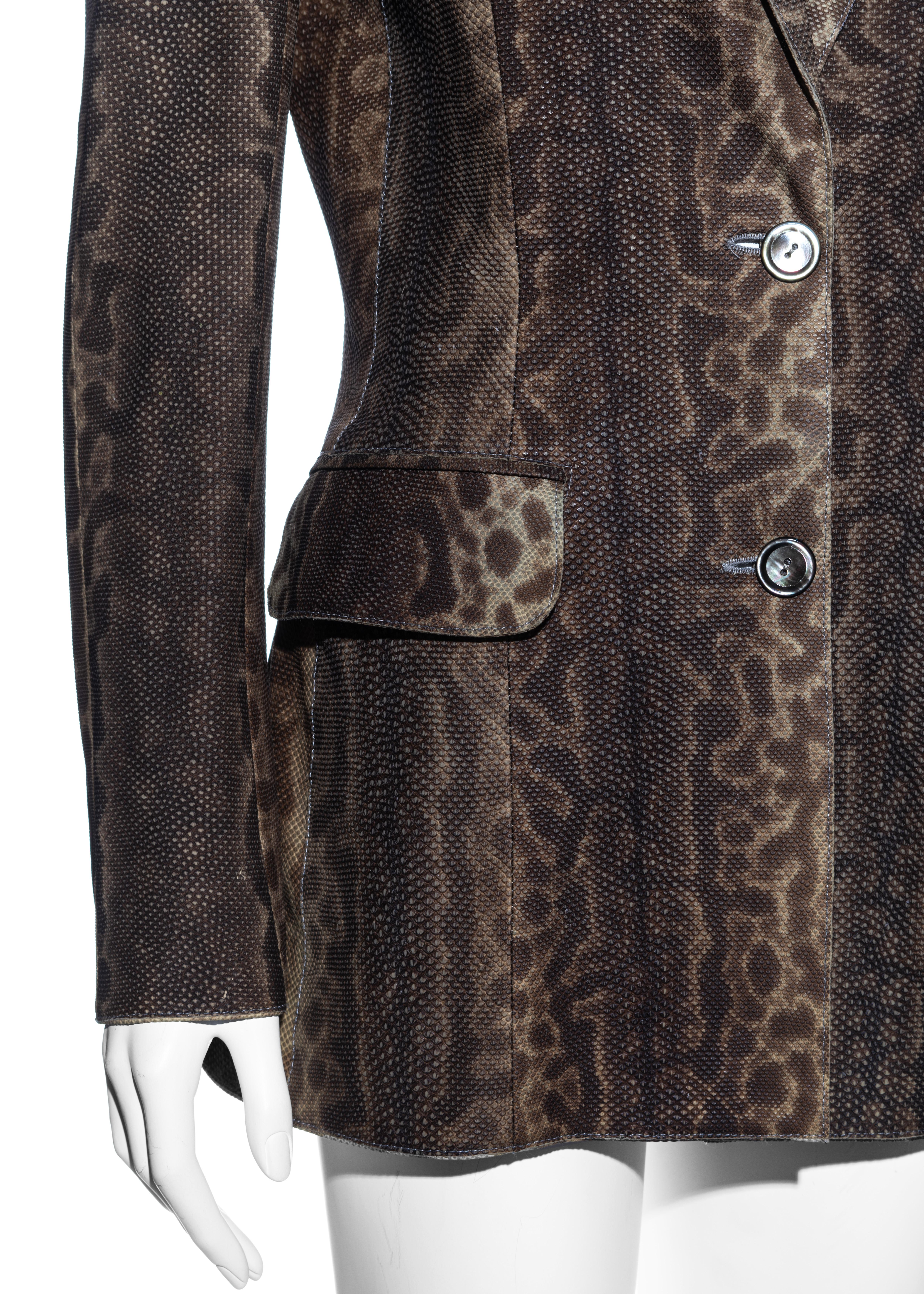 Veste blazer en peau de lézard Christian Dior par John Galliano, automne-hiver 2002 Pour femmes en vente