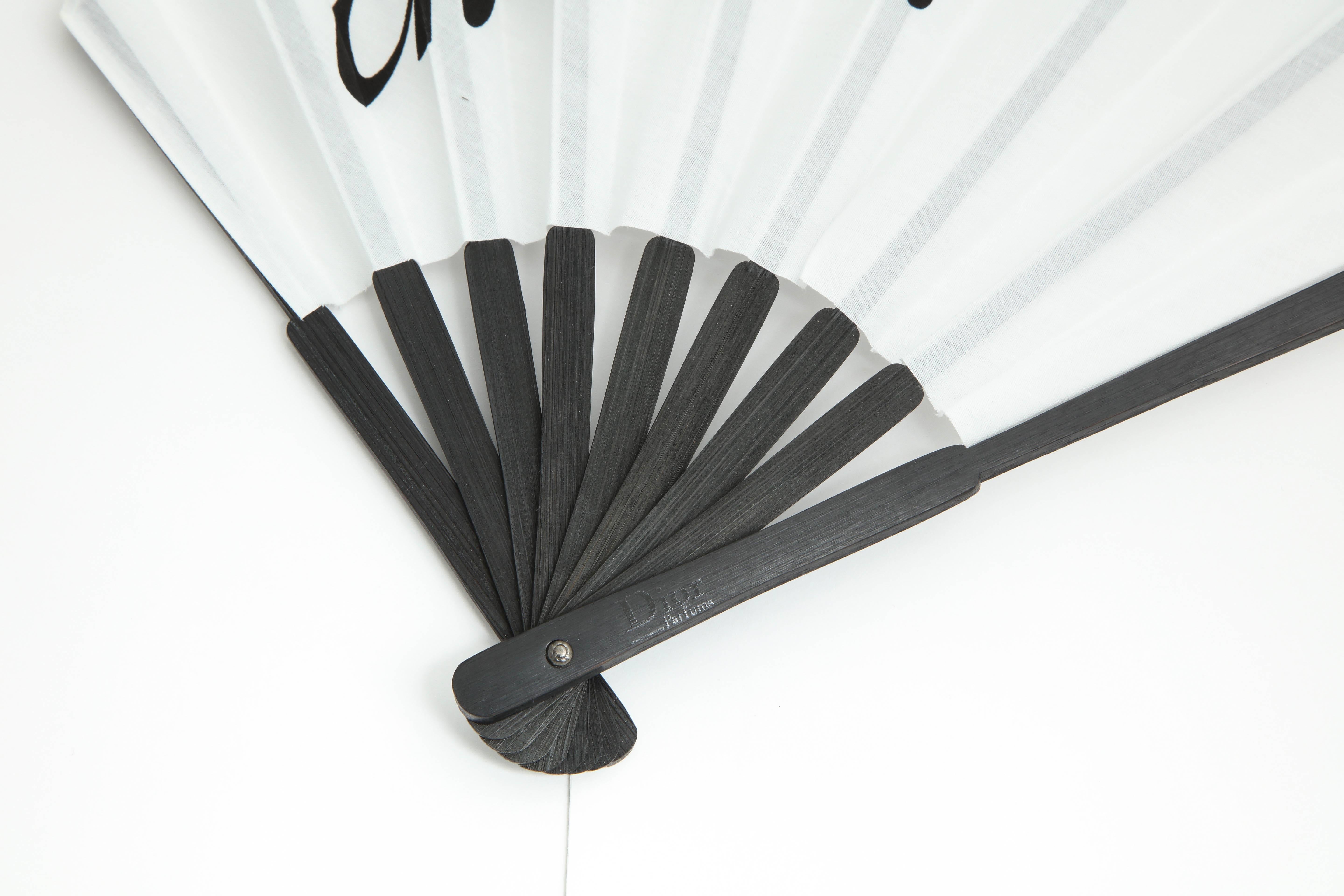 Gray Christian Dior by John Galliano Logo Fan  For Sale