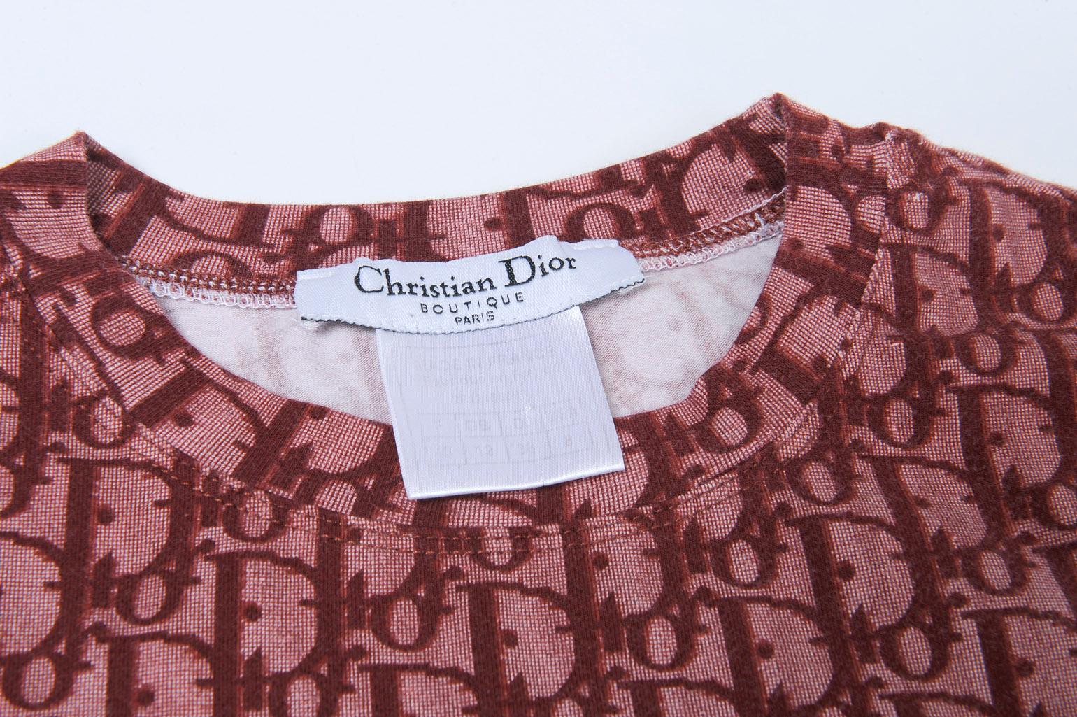 Christian Dior By John Galliano Logo T-Shirt Top, Spring-Summer 2002 2