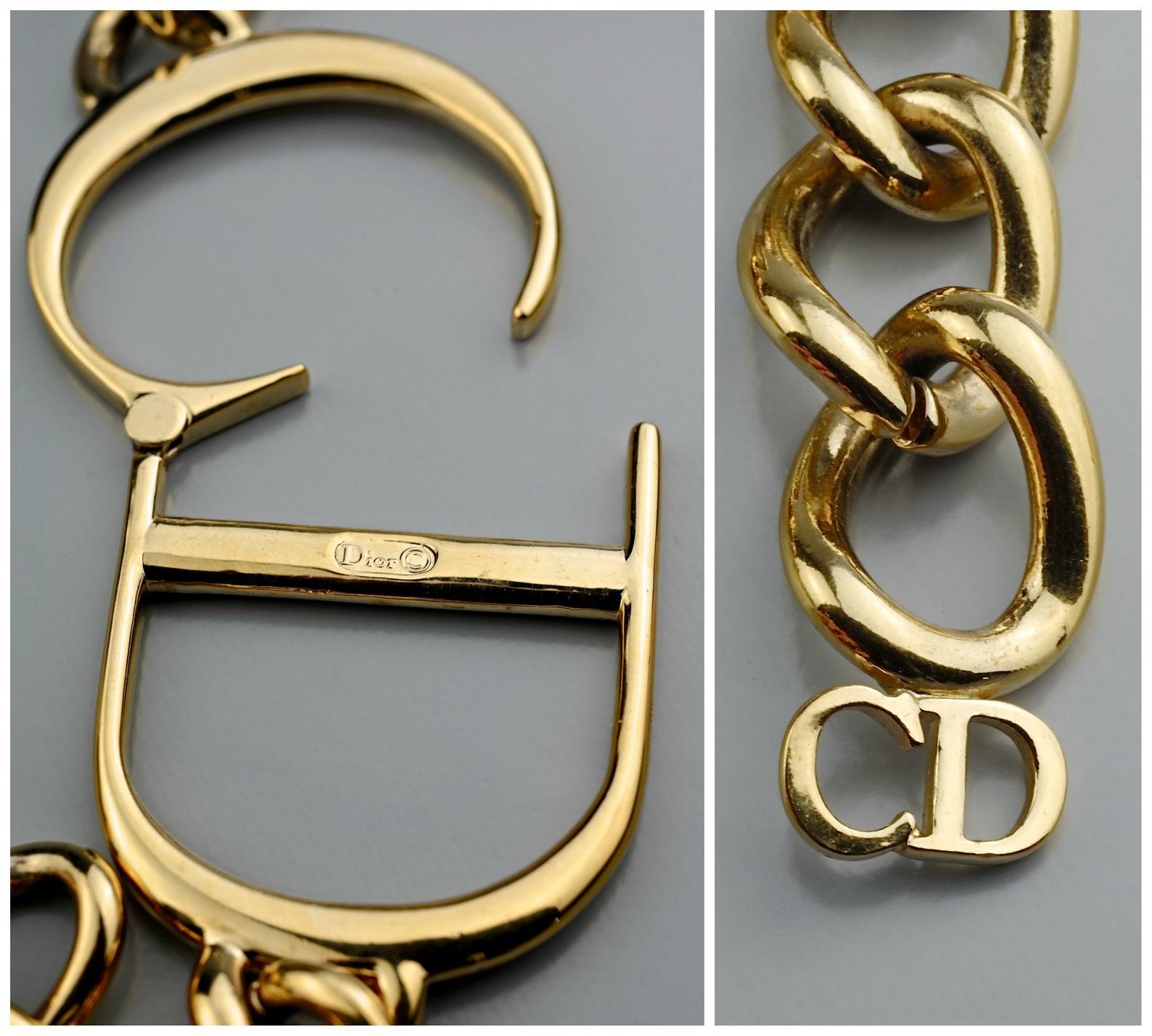 CHRISTIAN DIOR by John Galliano Massive Logo Monogram Chain Necklace 3