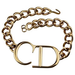 CHRISTIAN DIOR by John Galliano Massive Logo Monogram Chain Necklace