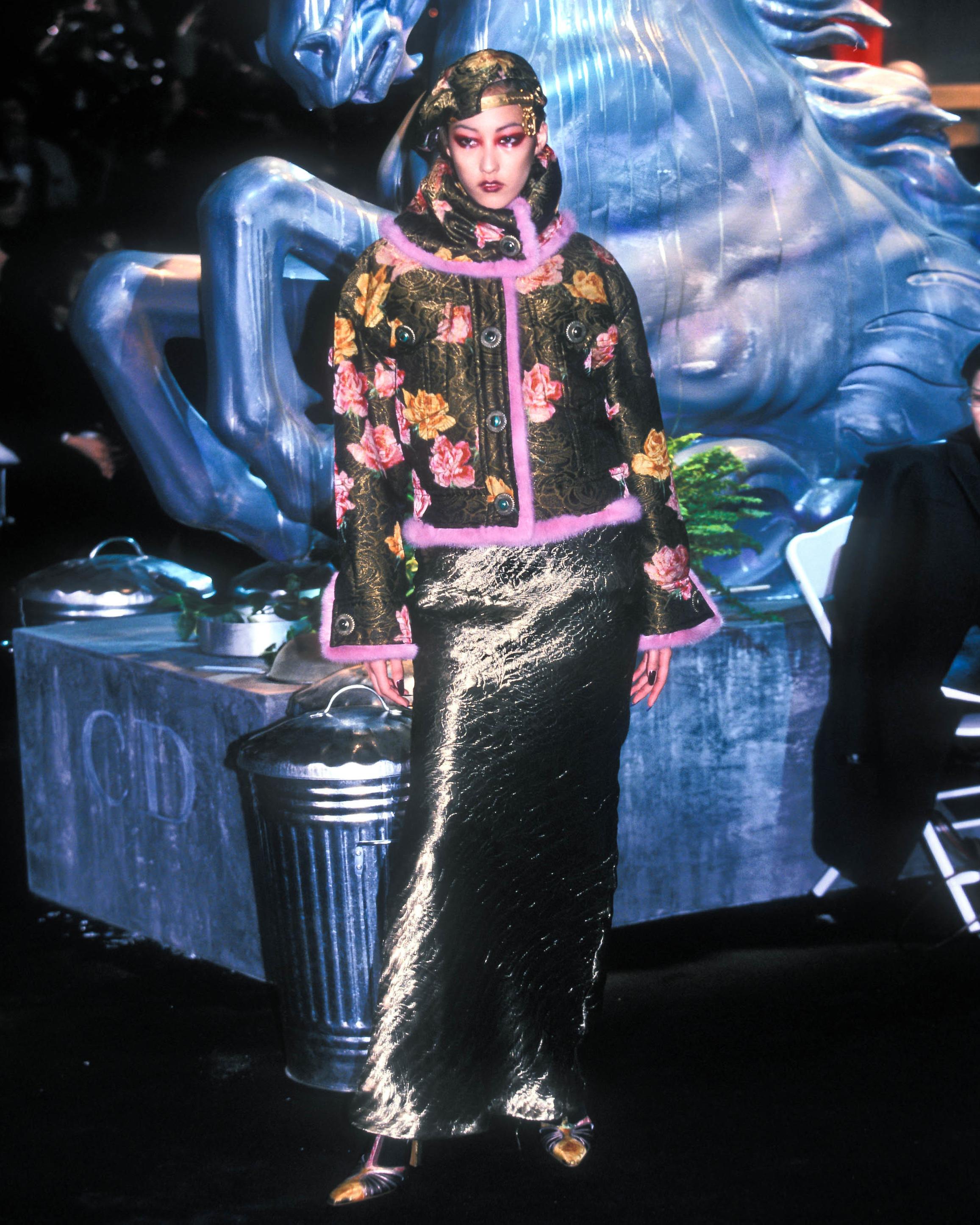 Christian Dior by John Galliano Metallic Antique Gold Evening Dress, FW 1998 10