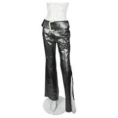 Christian Dior for John Galliano Metallische Schnallenhosen, FW 2001