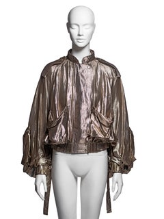 Veste blouson drapée en lamé métallique Christian Dior by John Galliano, SS 2003