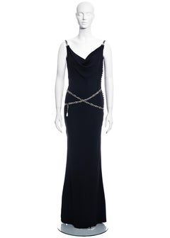 Christian Dior by John Galliano midnight blue evening dress, ss 2000