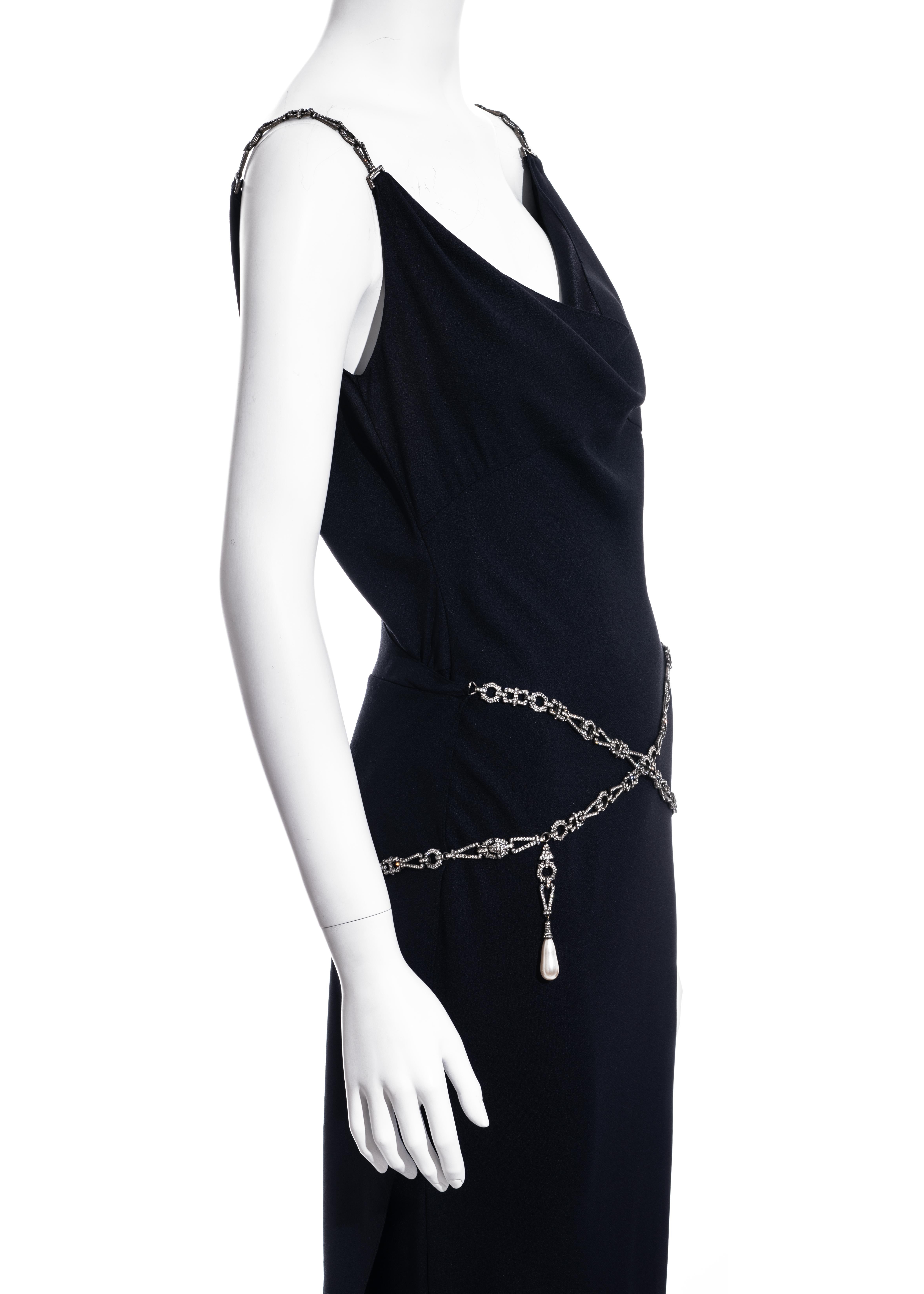 Christian Dior by John Galliano midnight blue evening dress, ss 2000 In Good Condition In London, GB