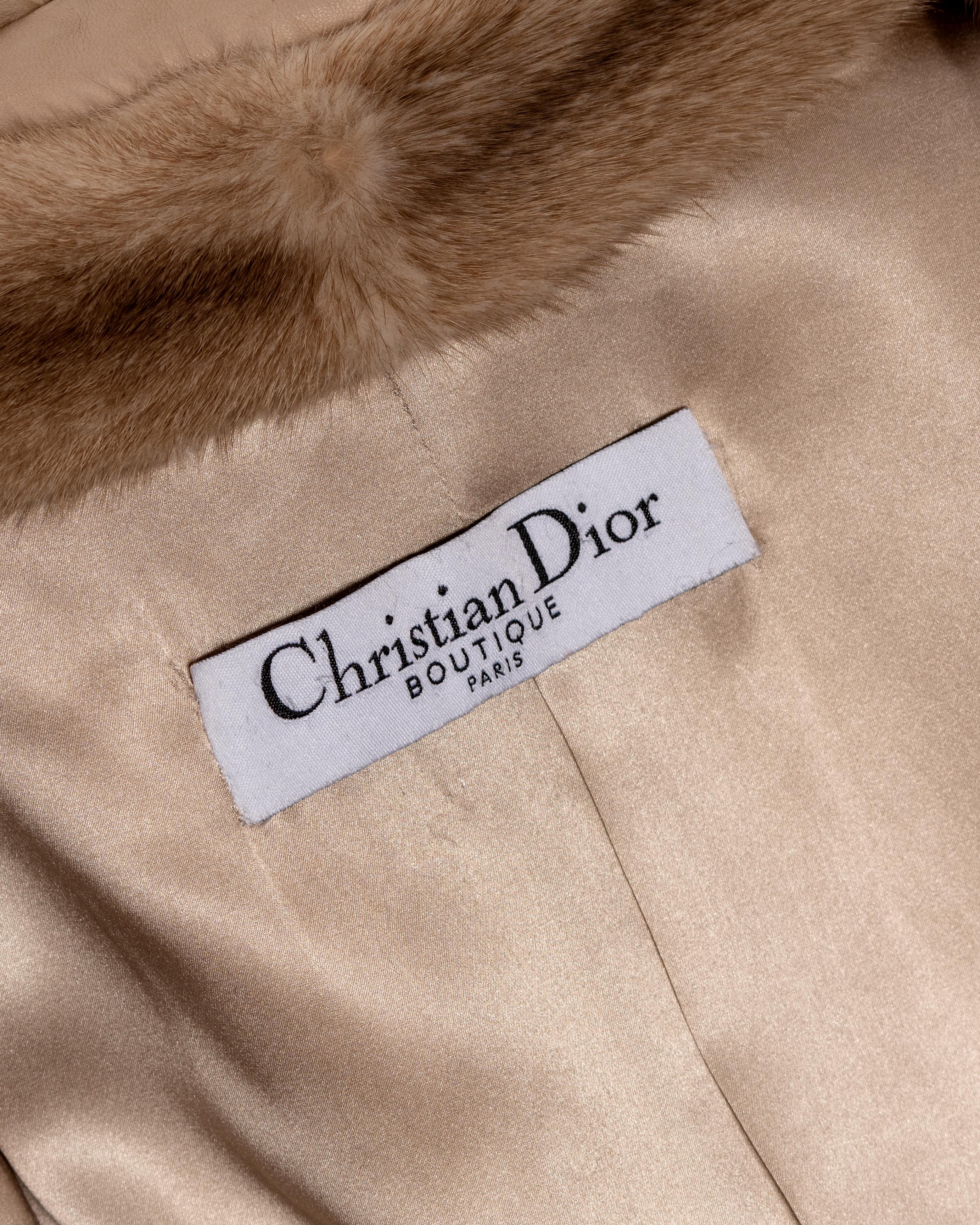 Christian Dior by John Galliano Mink & Lambskin Trench Coat, FW 2005 en vente 9