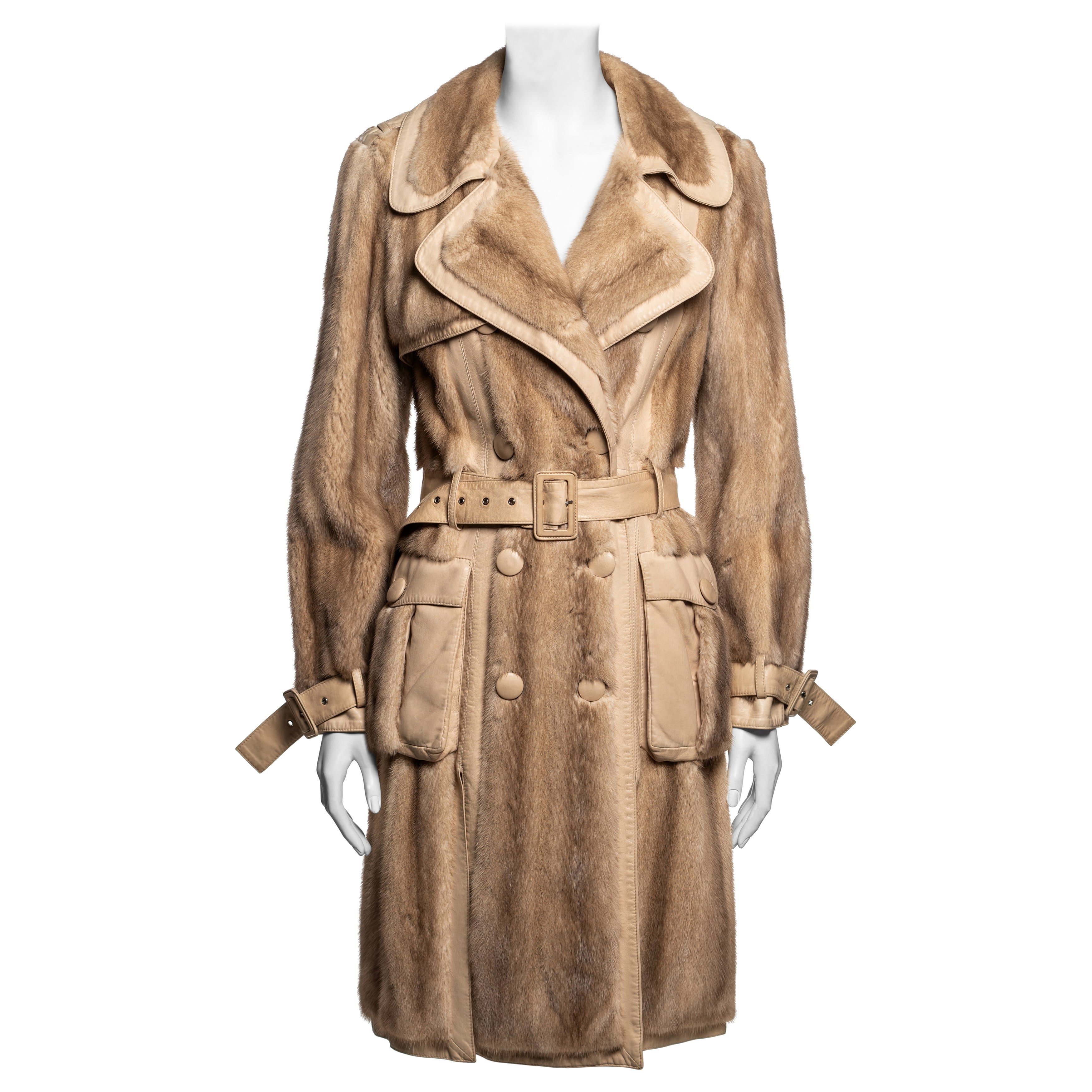 Christian Dior for John Galliano Trenchcoat aus Nerz und Lammfell, FW 2005