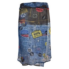 Christian Dior By John Galliano Miss Diorella Trompe L'Oeil Denim Pareo, FW 2001