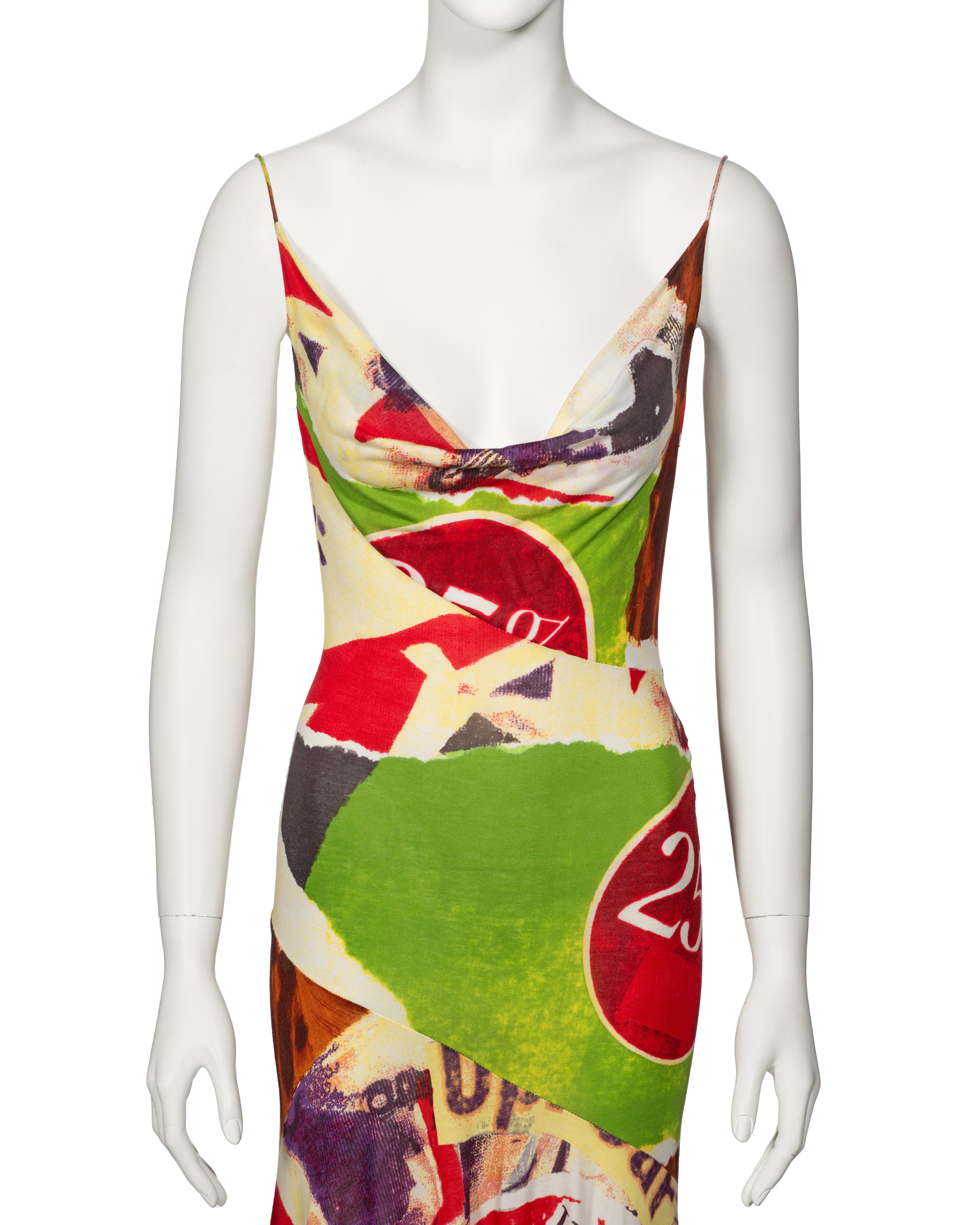 Christian Dior by John Galliano Montage Print Silk Jersey Dress, ss 2003 In Excellent Condition For Sale In London, GB